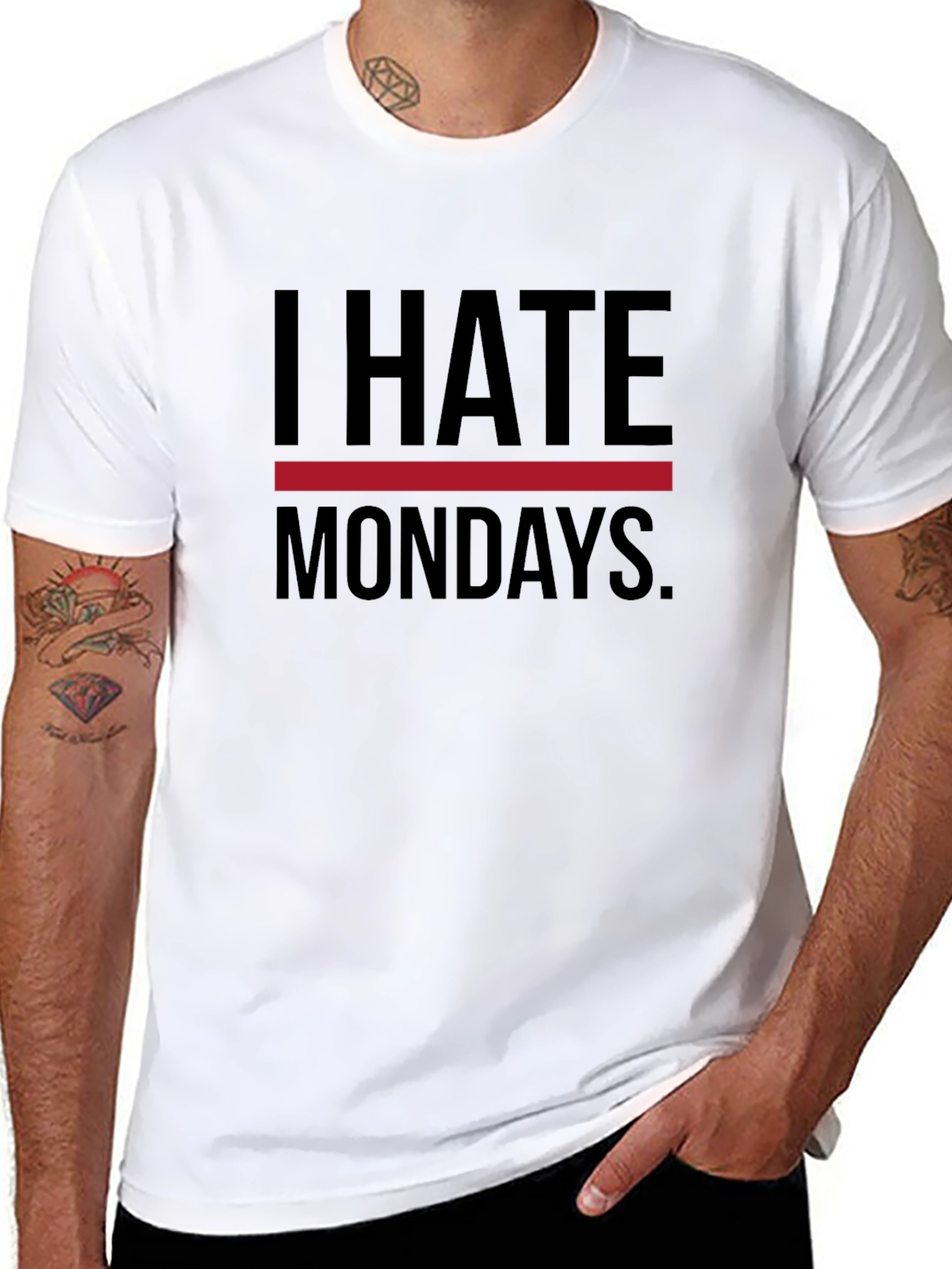 I Hate Mondays Graphic T-Shirt - Black