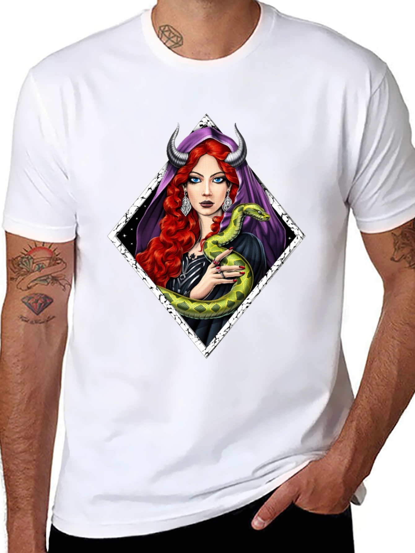 Serpent Witch T-Shirt - Gothic Fantasy Style