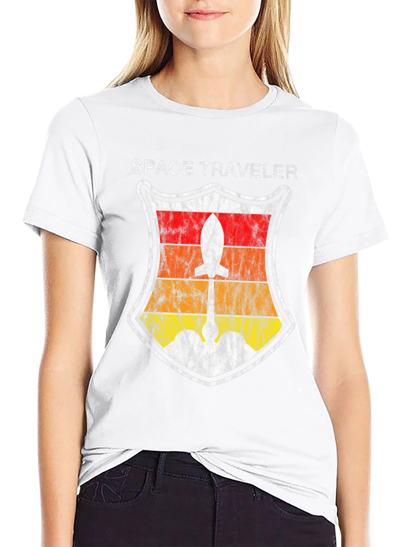 Space Traveler Retro Rocket T-Shirt