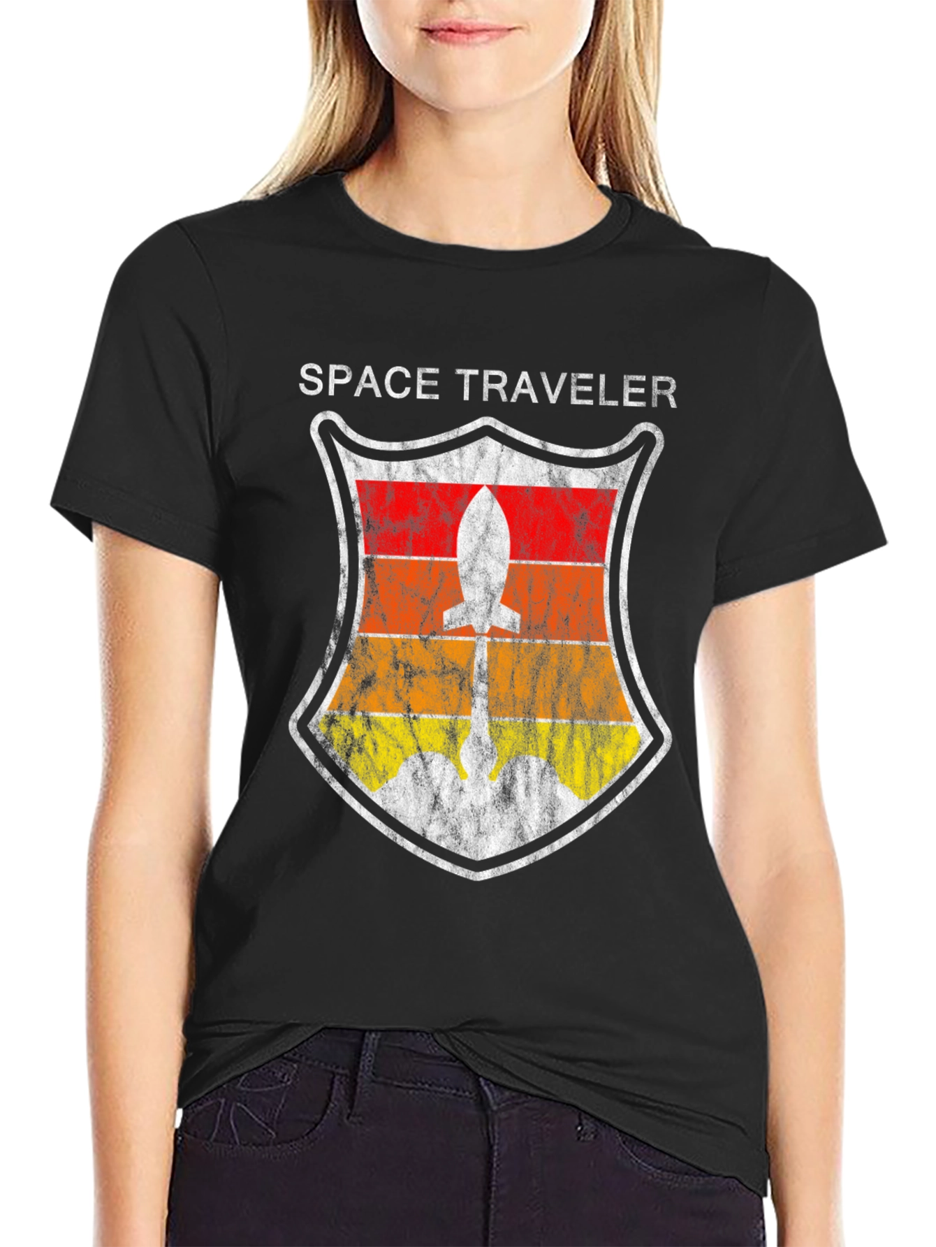 Space Traveler Retro Rocket T-Shirt