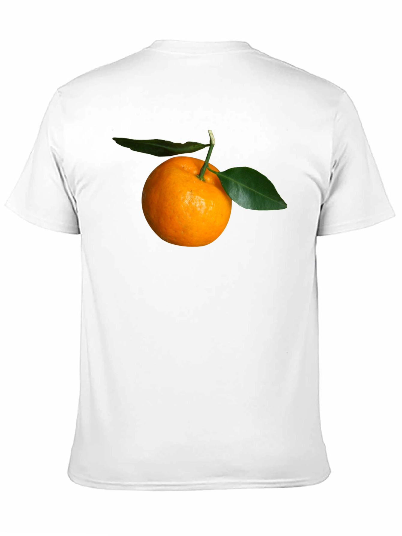 Orange Fruit Graphic Black T-Shirt