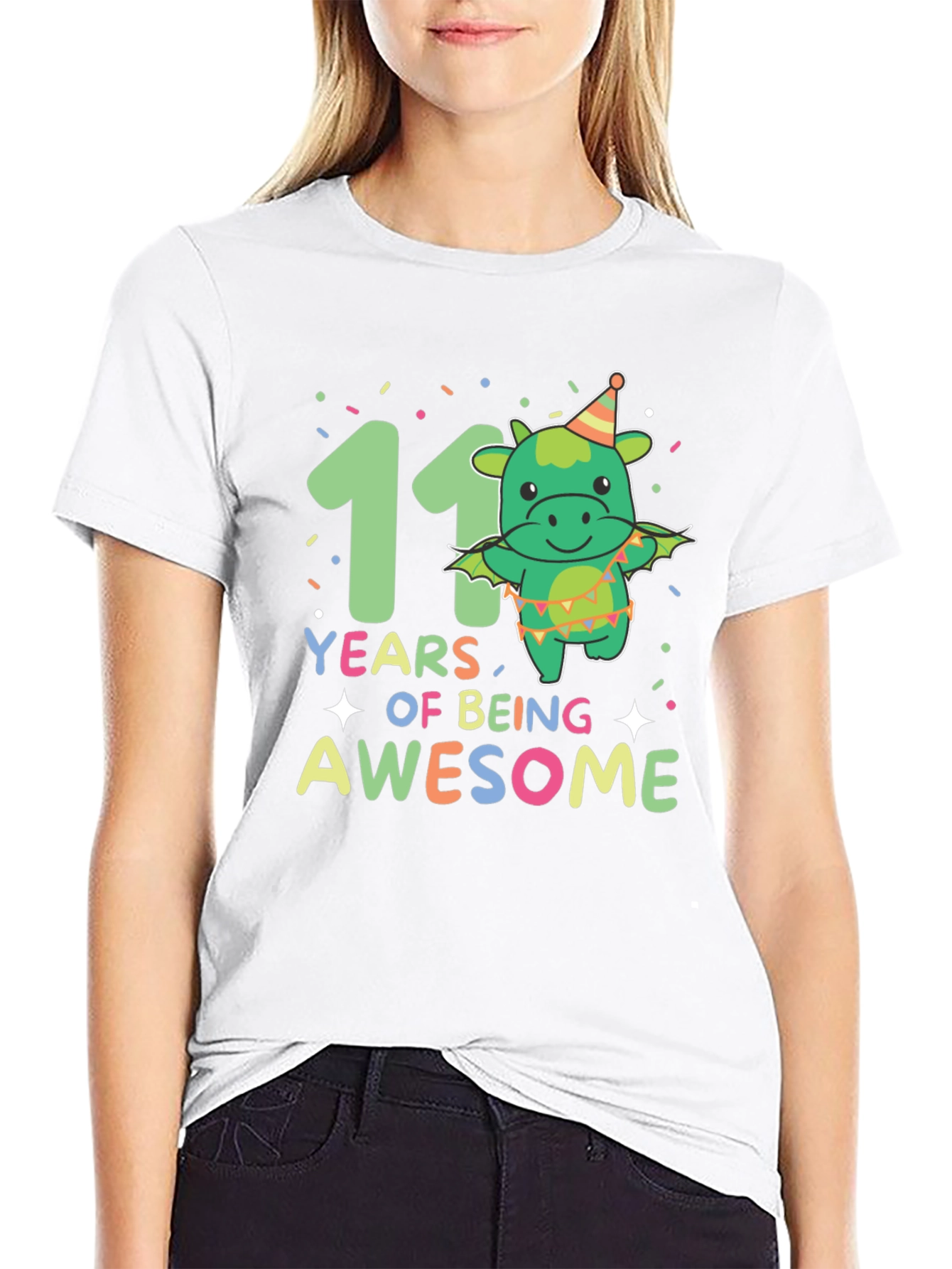 11th Birthday Dragon T-Shirt - Years of Being Awesome!