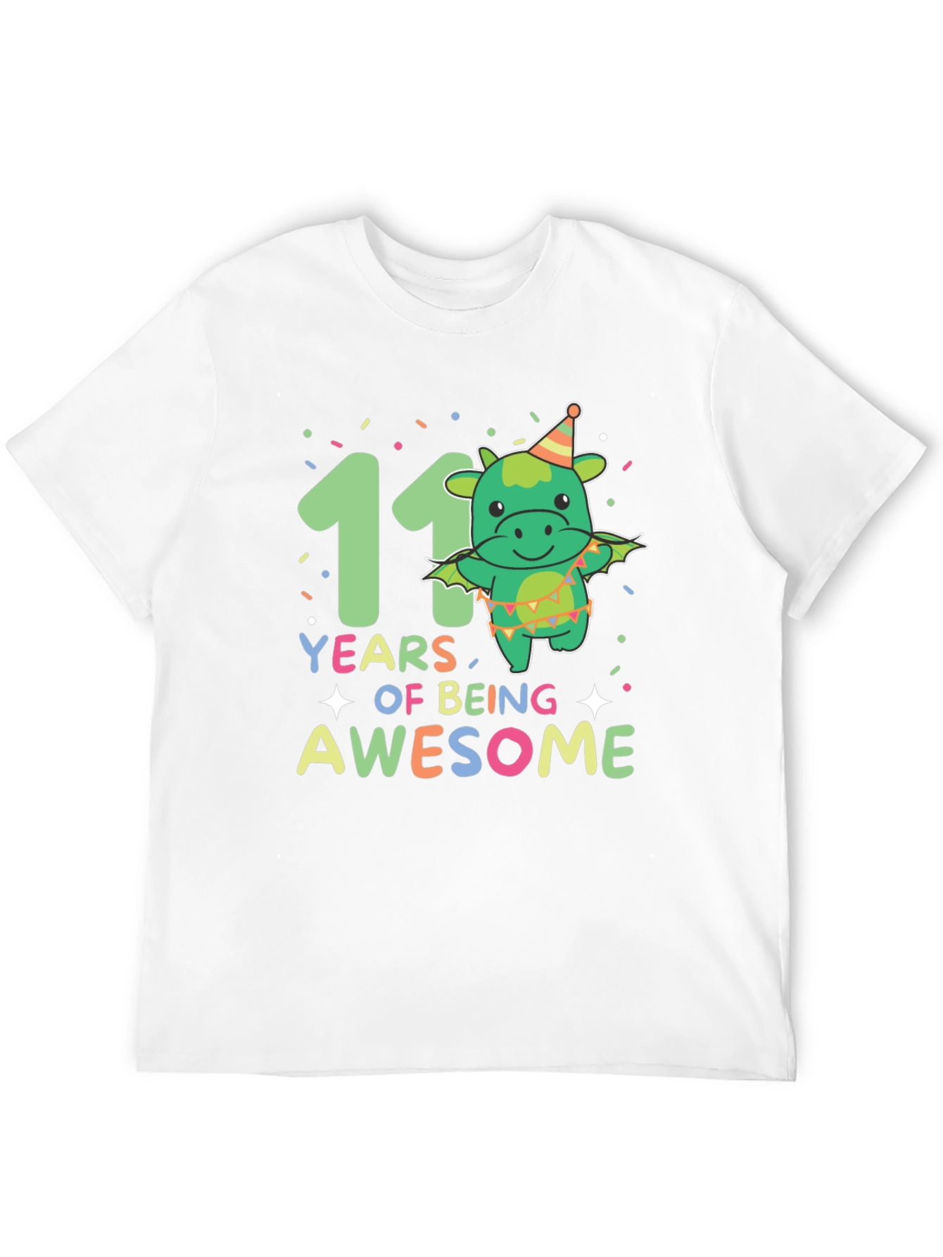 11th Birthday Dragon T-Shirt - Years of Being Awesome!