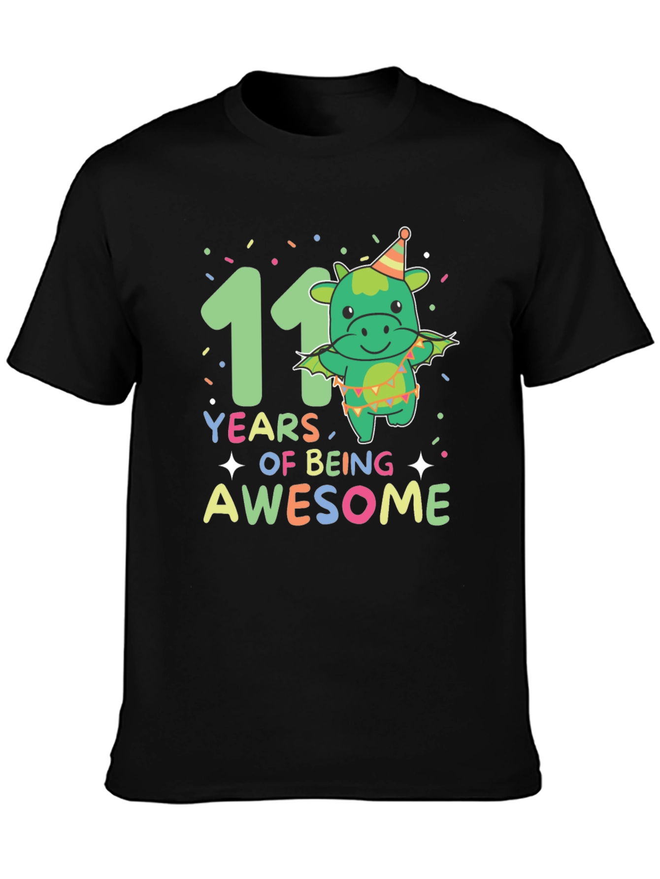 11th Birthday Dragon T-Shirt - Years of Being Awesome!