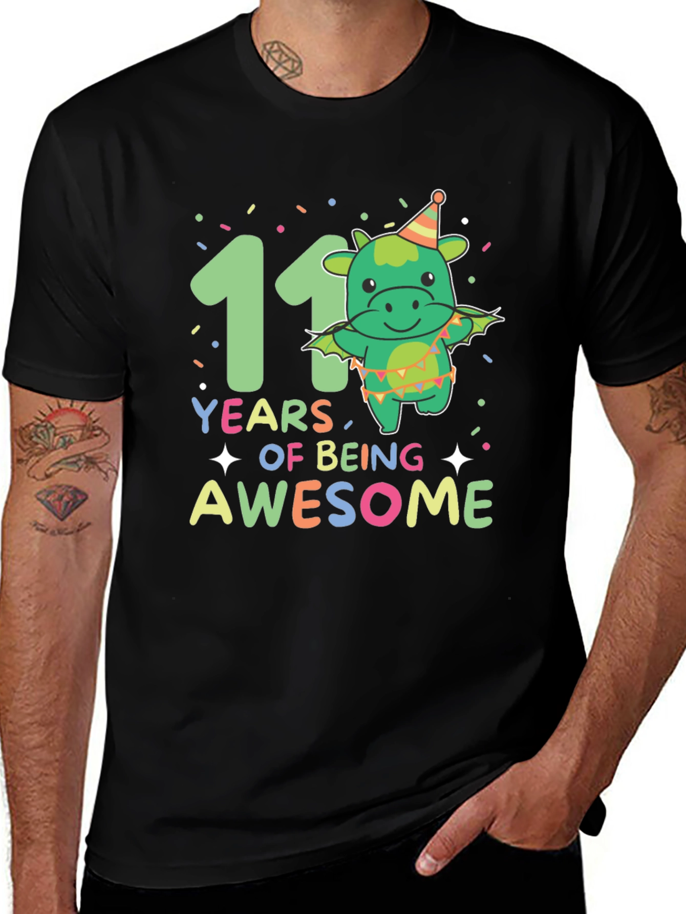 11th Birthday Dragon T-Shirt - Years of Being Awesome!