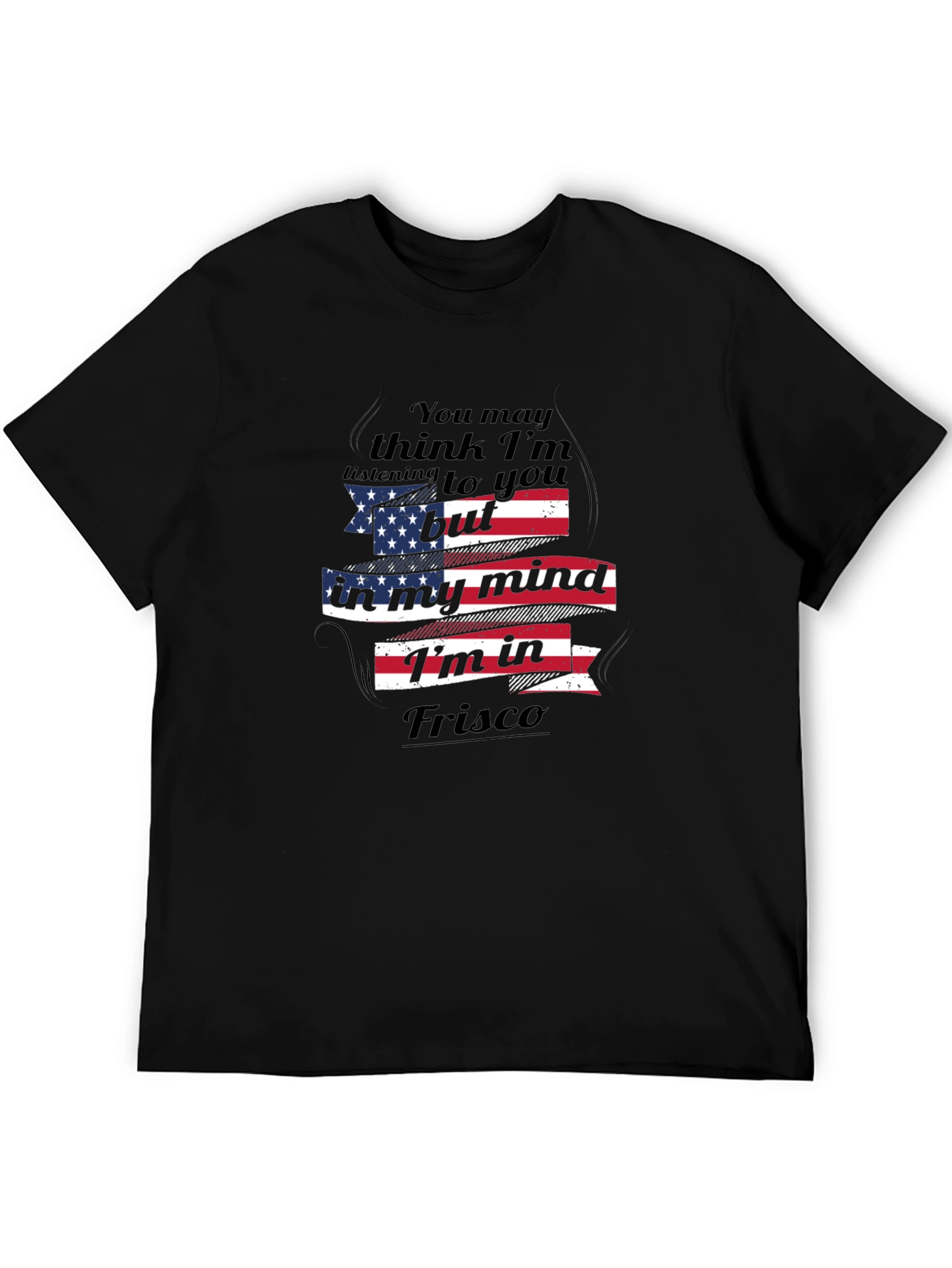 Frisco Mind USA Flag Mens T-Shirt