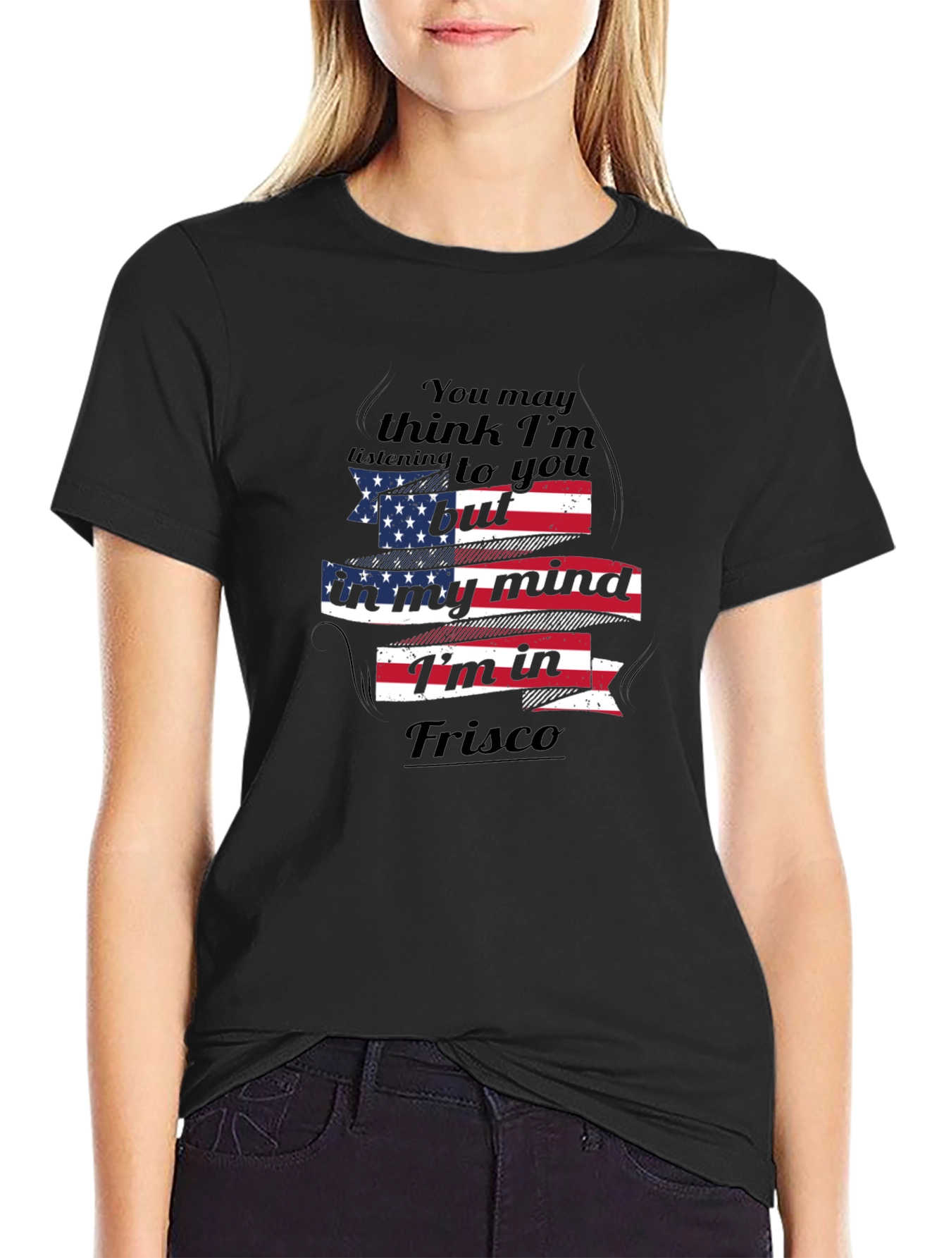 Frisco Mind USA Flag Mens T-Shirt