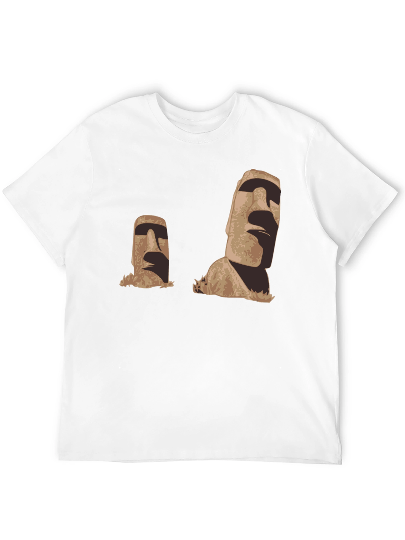 Moai Head Graphic Black T-Shirt