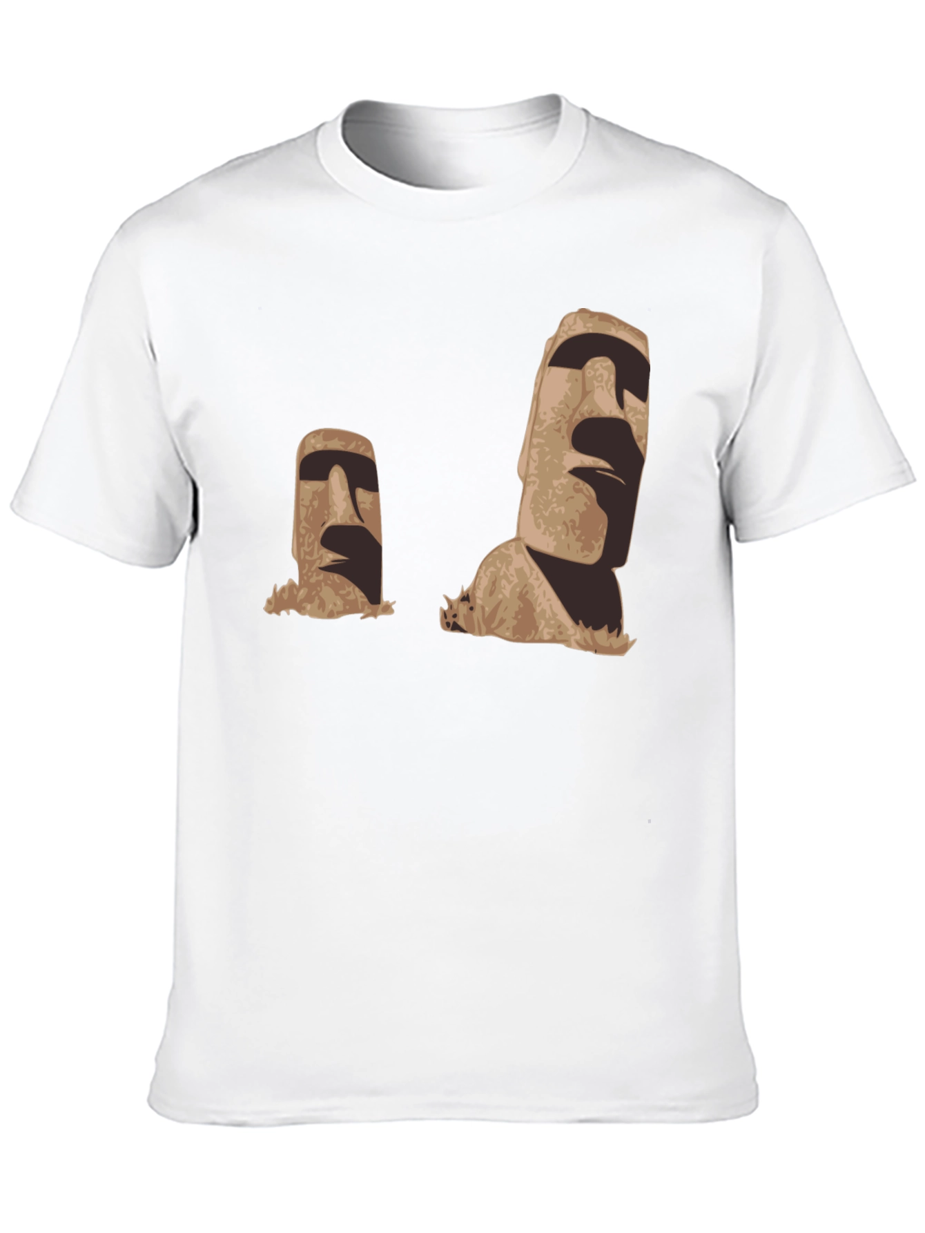 Moai Head Graphic Black T-Shirt