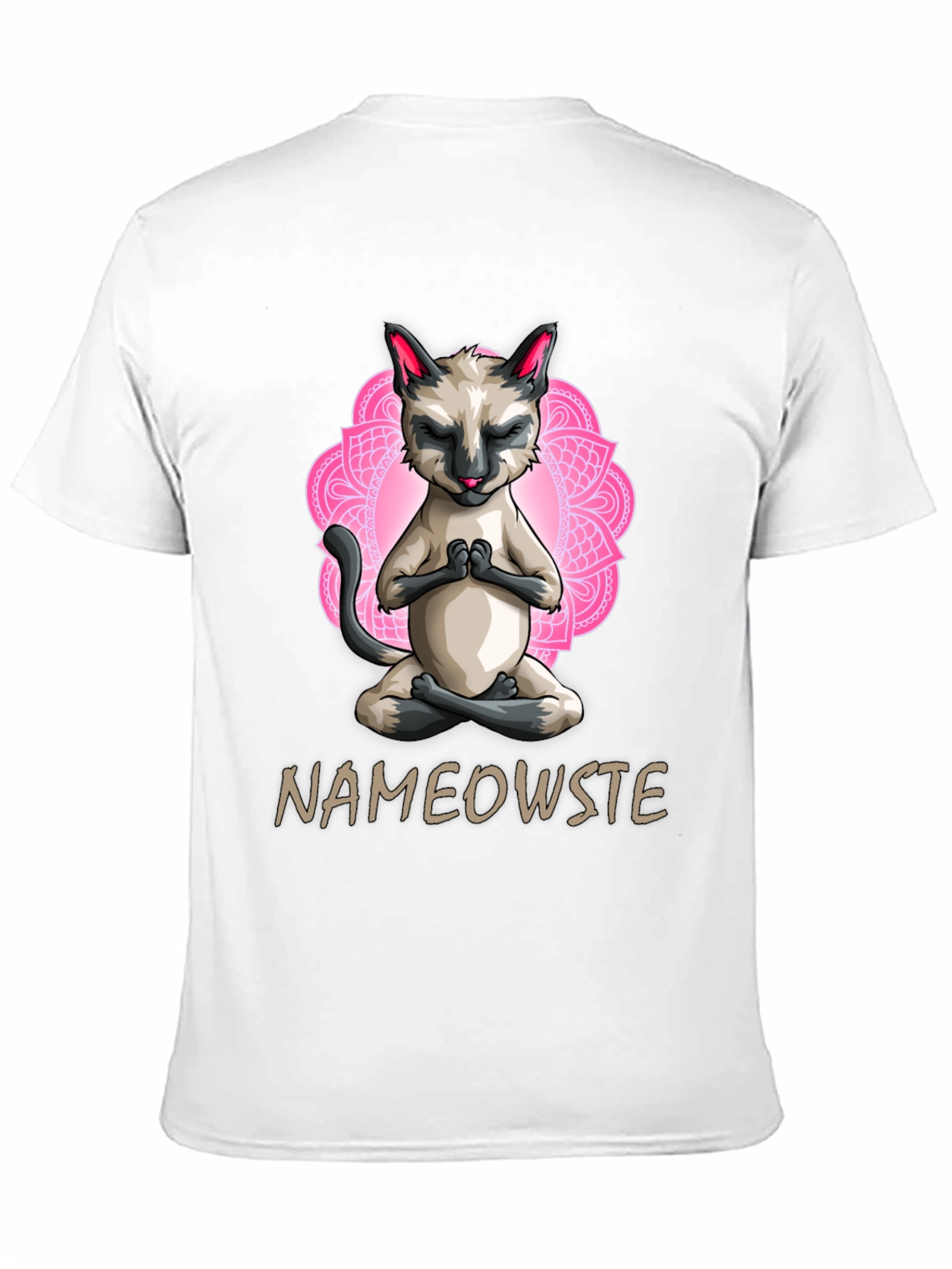 Nameowste Cat Yoga T-Shirt - Meditating Feline Design