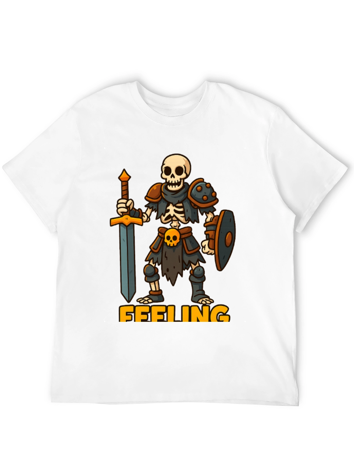 Skeleton Warrior Black T-Shirt - FFFEELING