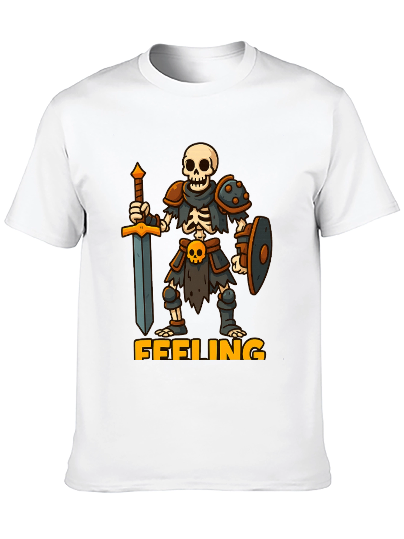 Skeleton Warrior Black T-Shirt - FFFEELING