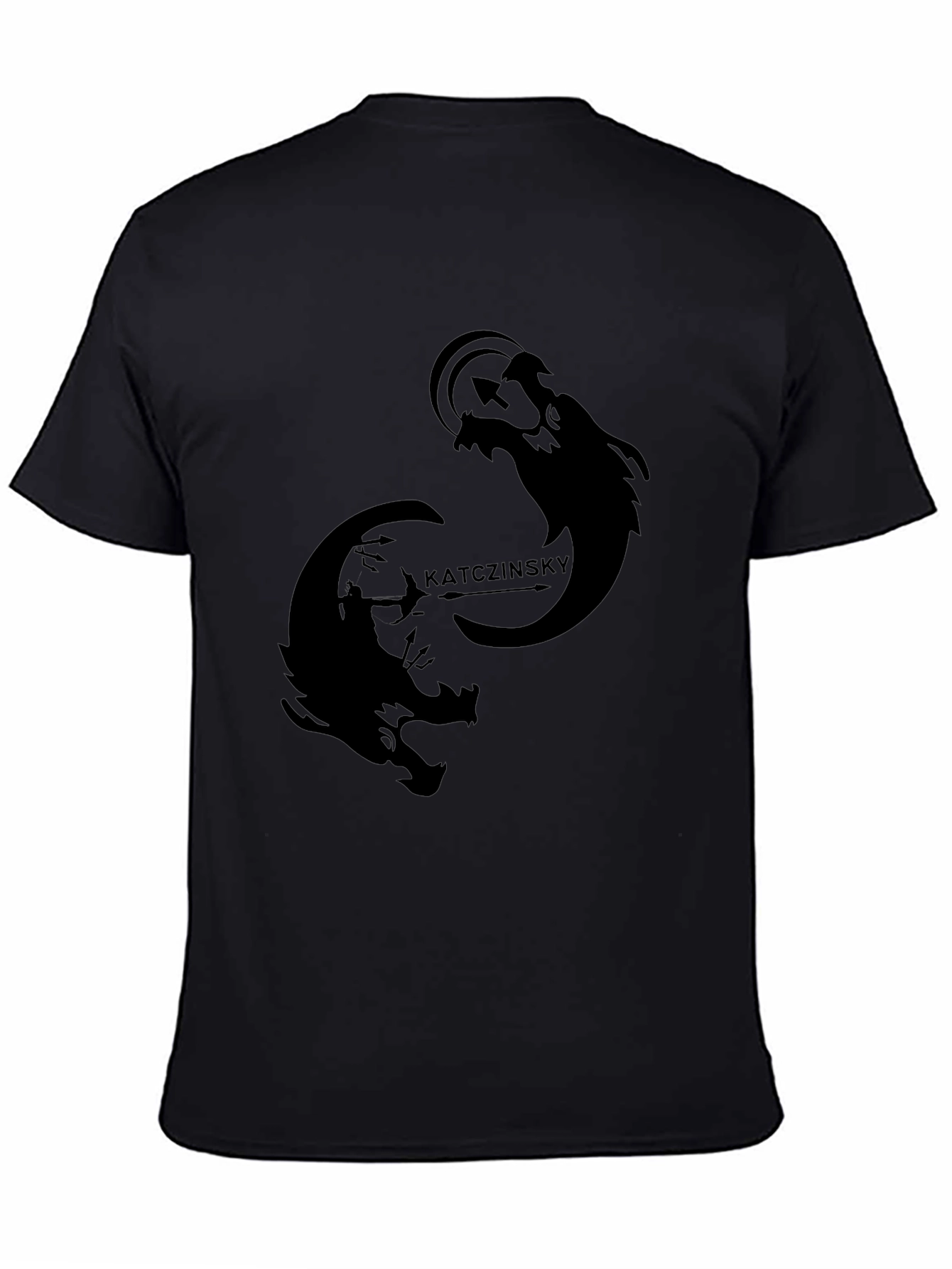 Mens Black Graphic Tee - Katczinsky Design