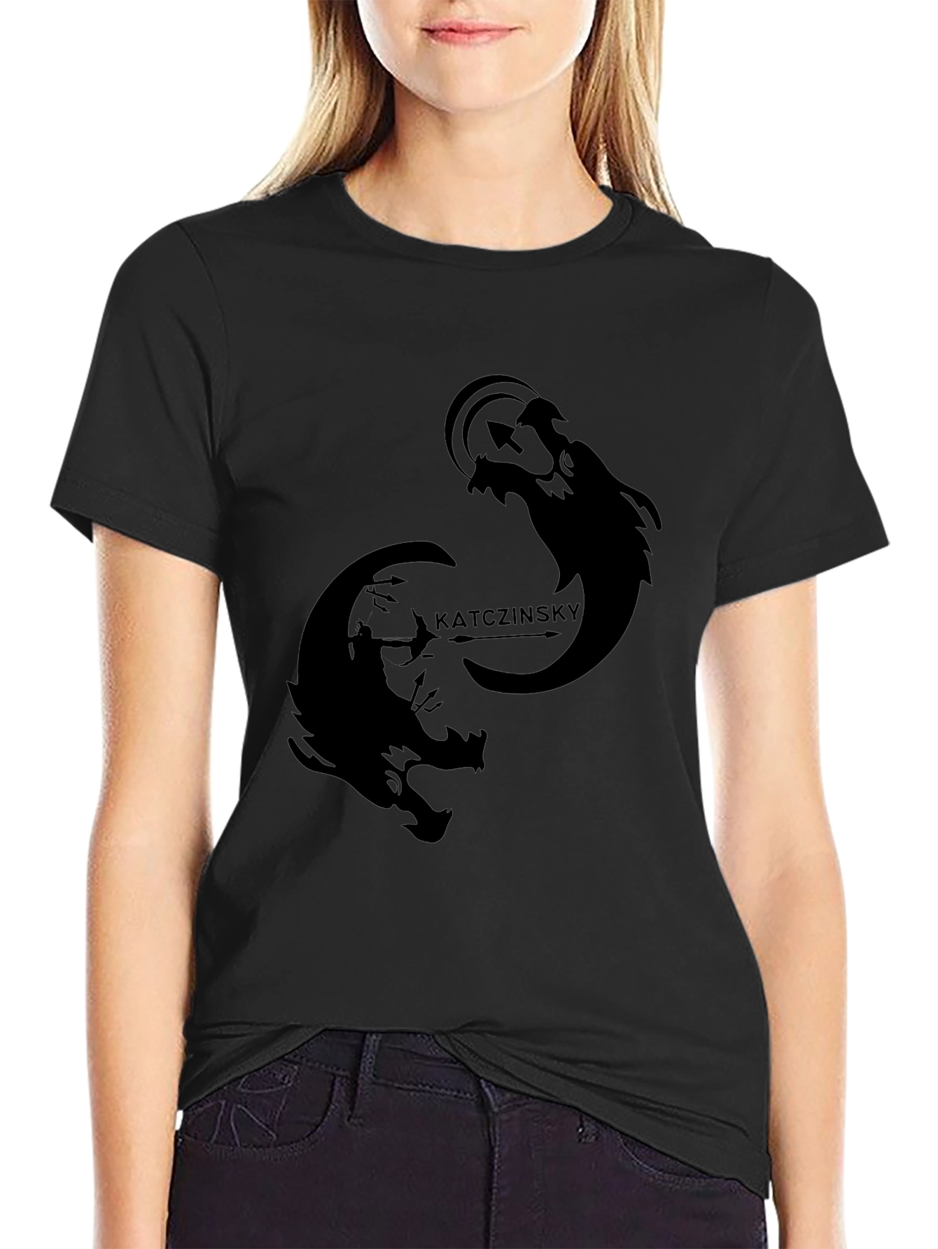 Mens Black Graphic Tee - Katczinsky Design