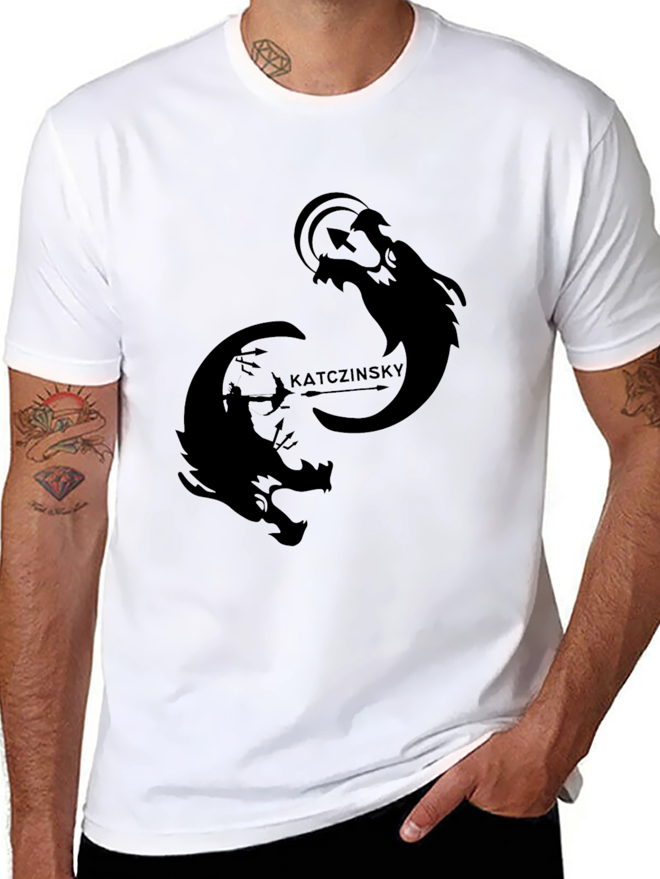Mens Black Graphic Tee - Katczinsky Design