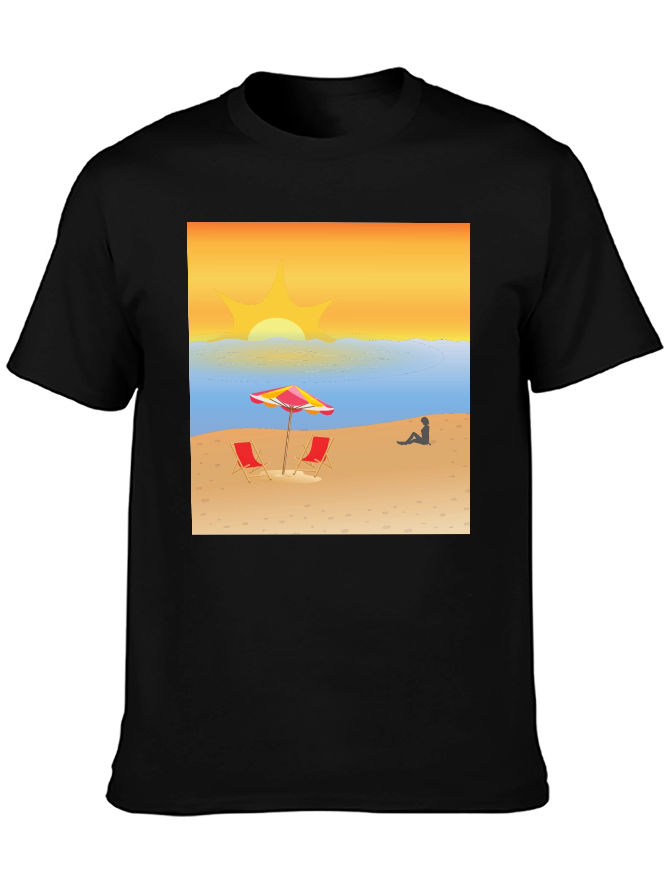 Beach Sunset Graphic T-Shirt
