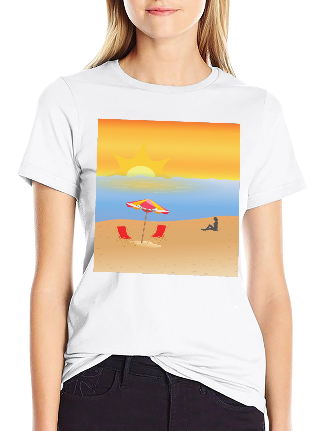Beach Sunset Graphic T-Shirt