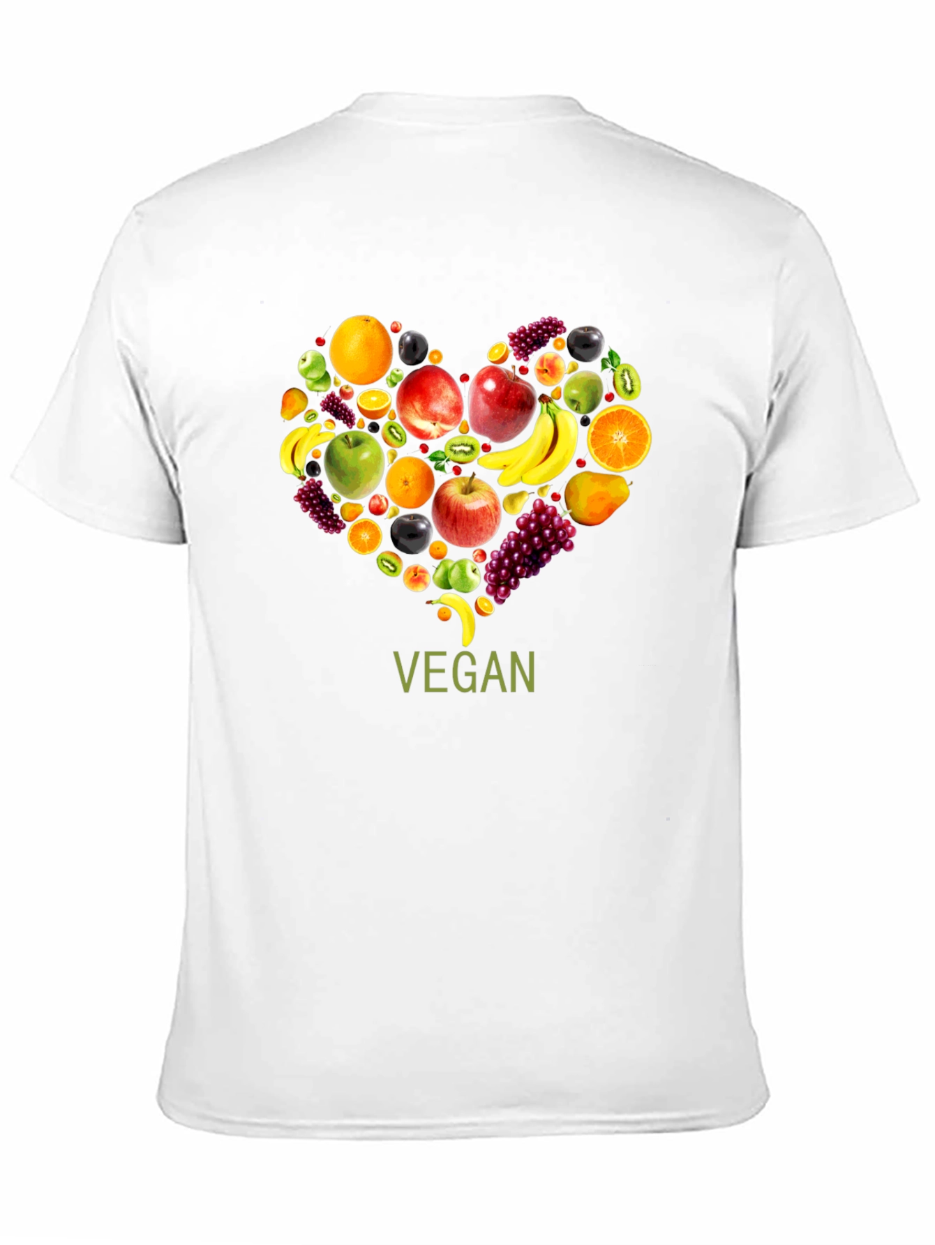 Vegan Fruit Heart Graphic T-Shirt