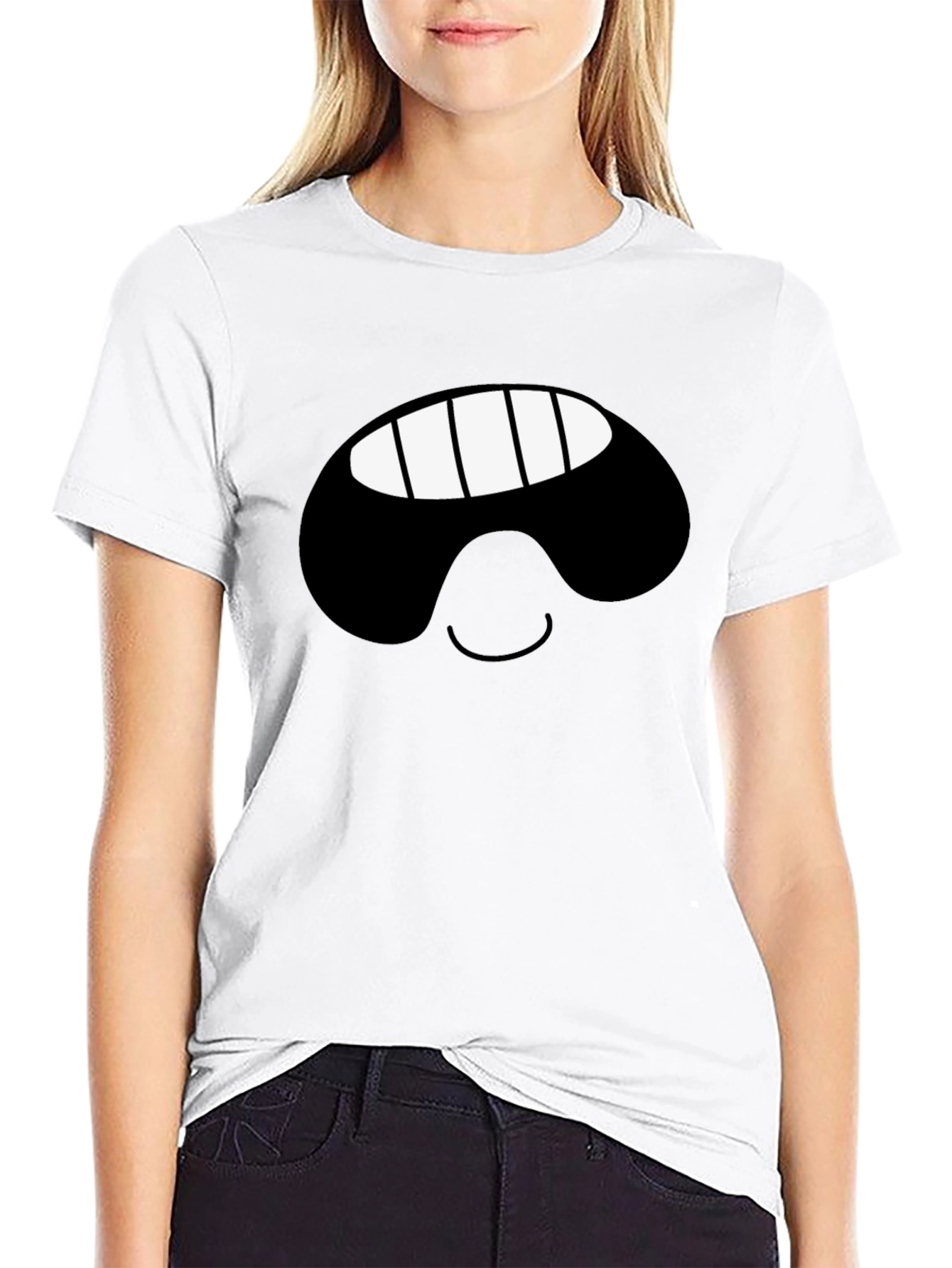 Smiling Face Black T-Shirt