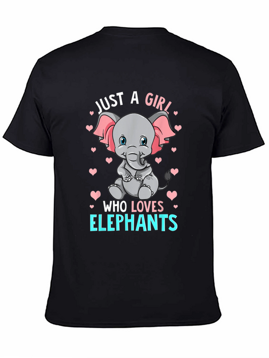 Girl Elephant Lover T-Shirt - Cute Animal Graphic Tee