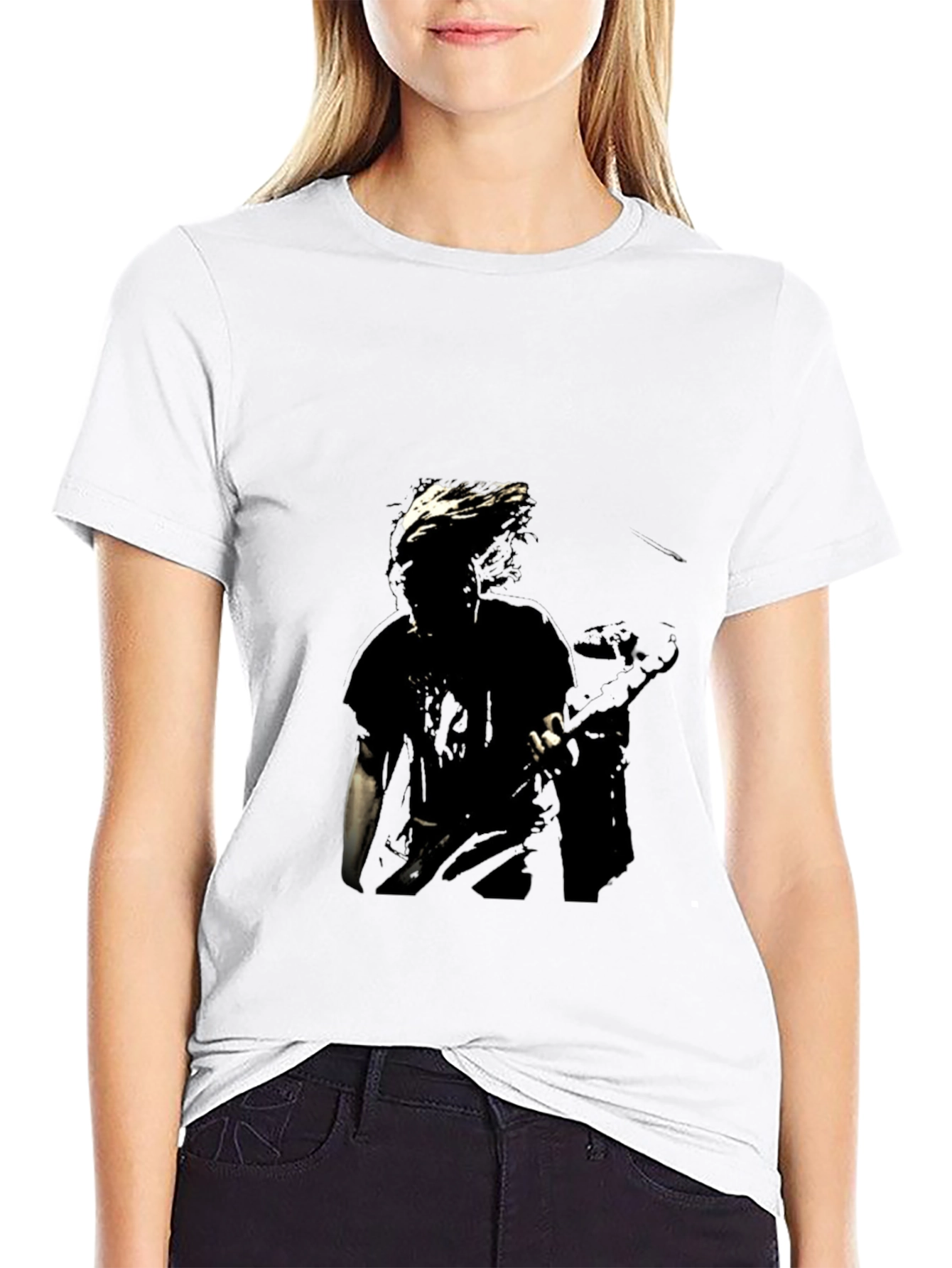 Unique Graphic Print Black Cotton T-Shirt