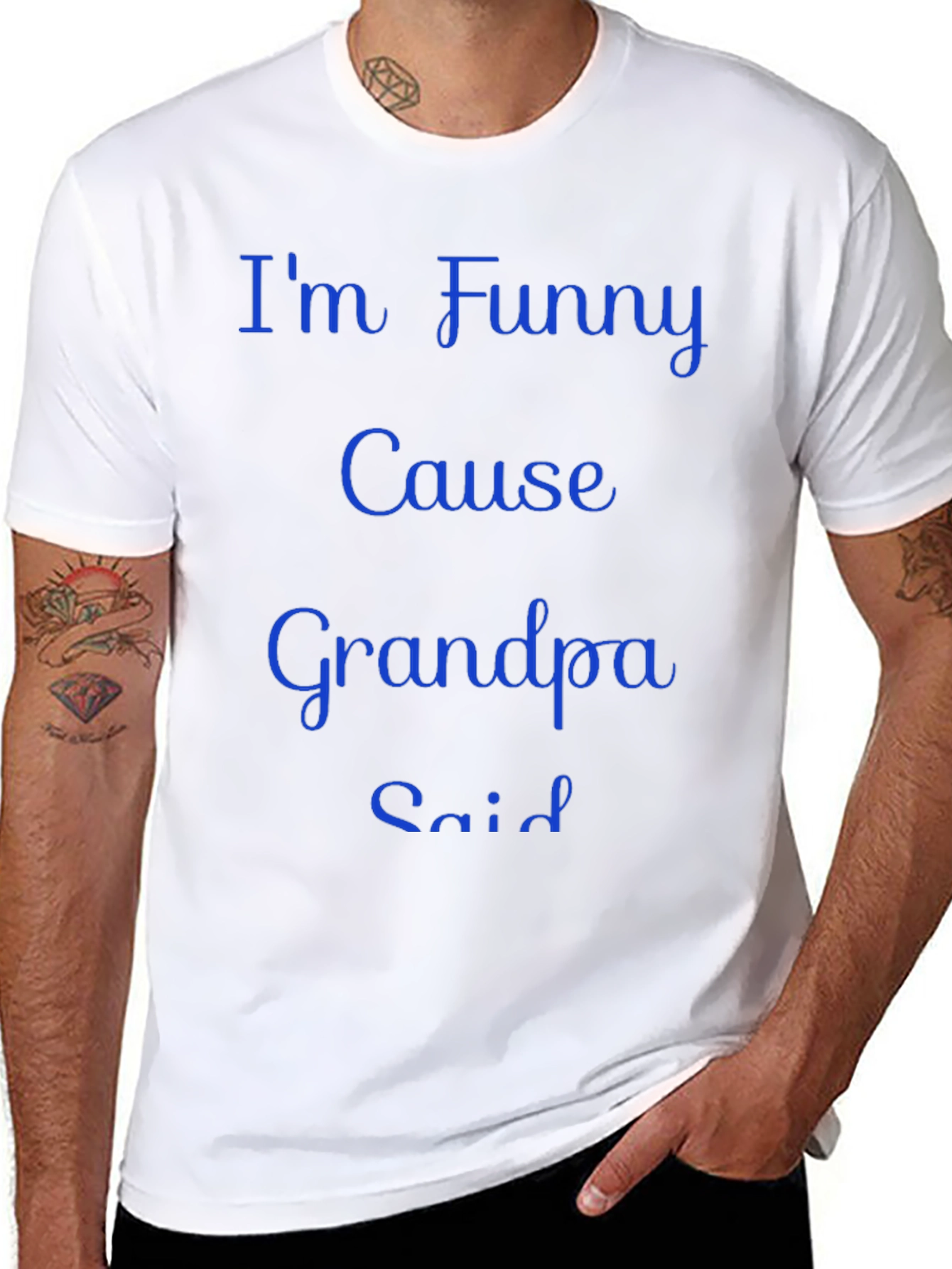 Funny Grandpa Said Mens Black T-Shirt