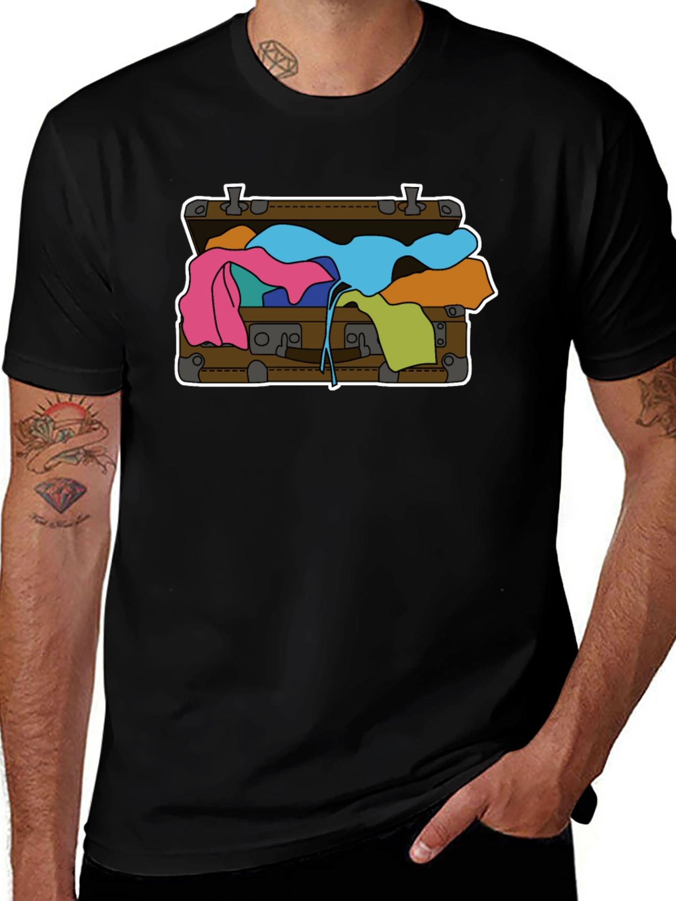 Suitcase Graphic Tee - Novelty Travel Shirt