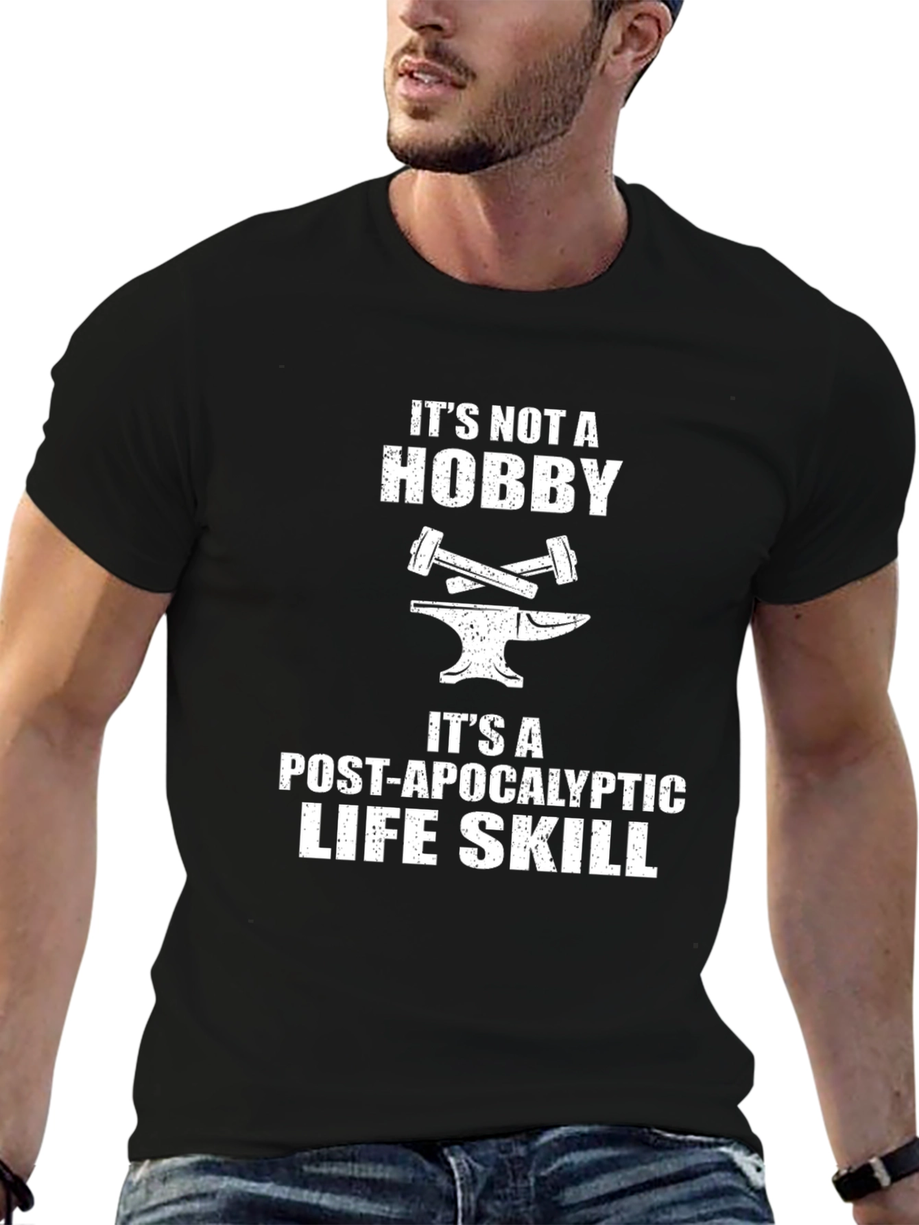 Post-Apocalyptic Life Skill Black T-Shirt