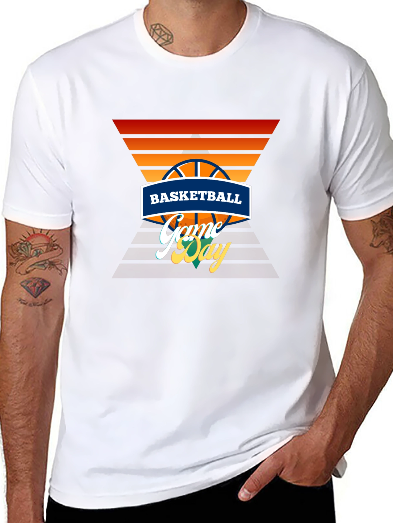 Basketball Game Day Graphic Tee - Black