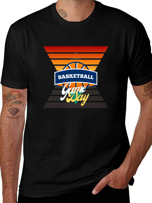 Basketball Game Day Graphic Tee - Black