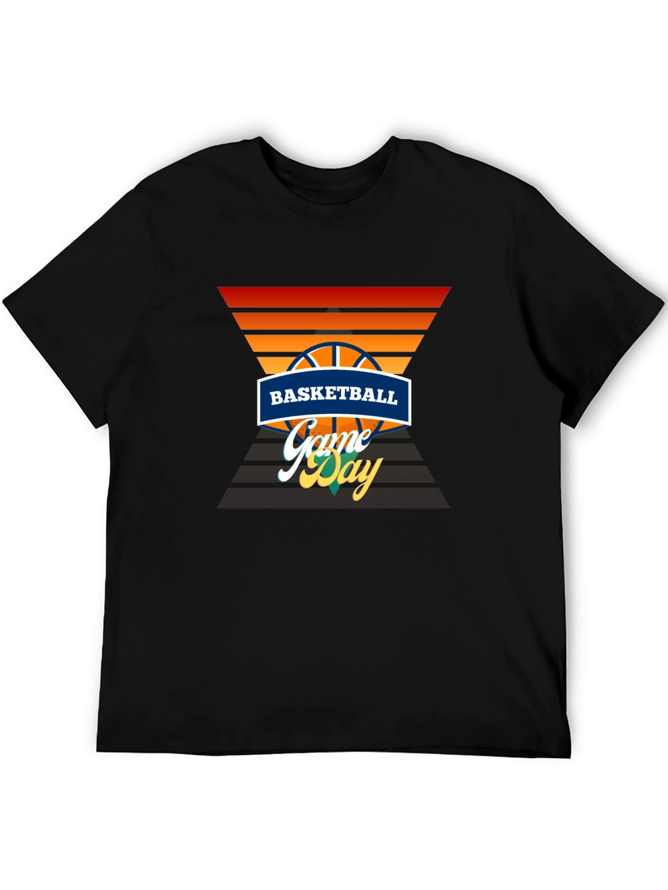 Basketball Game Day Graphic Tee - Black