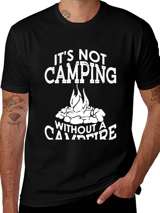 Camping Campfire Graphic Tee - Perfect for Outdoor Adventures!
