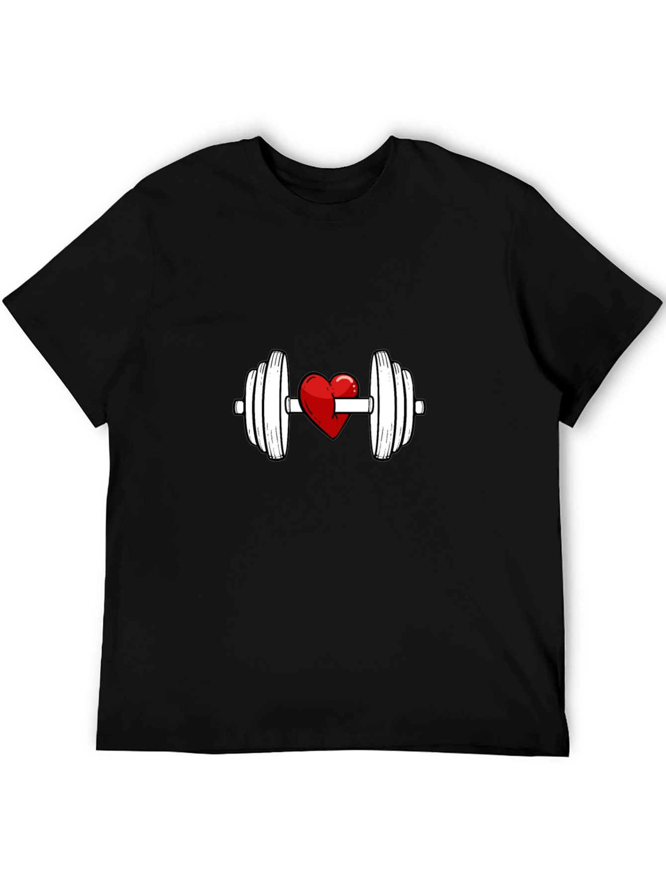 Heart Dumbbell T-Shirt - Love Fitness!