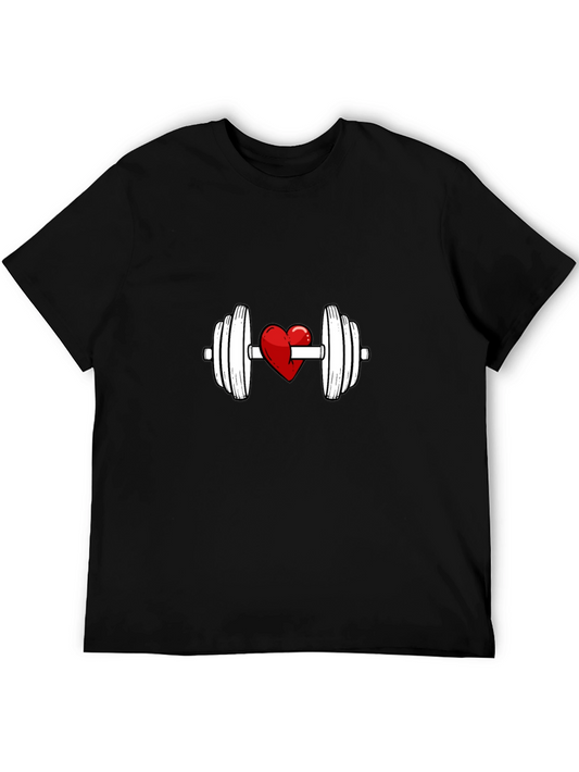 Heart Dumbbell T-Shirt - Love Fitness!