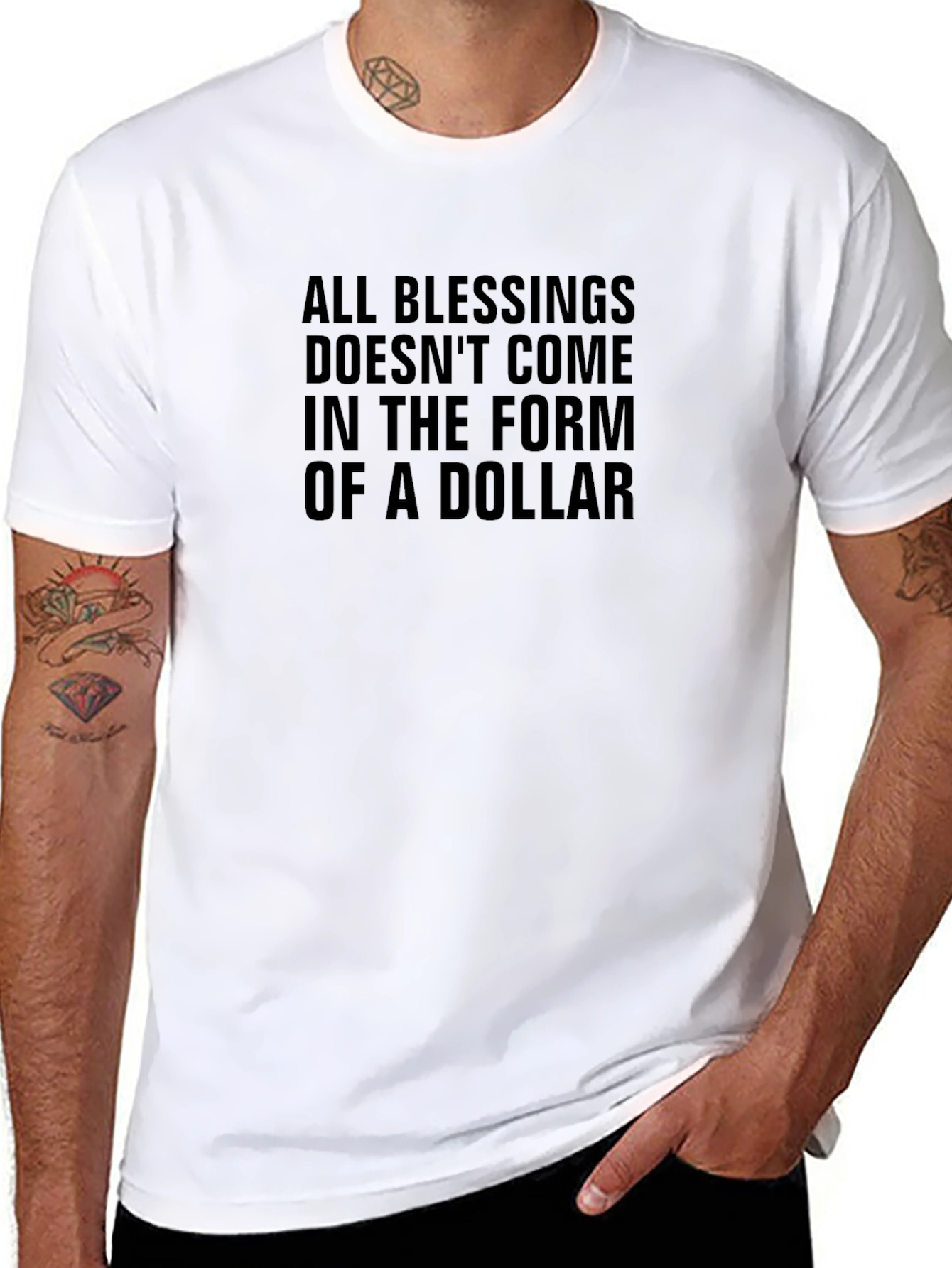 Blessings T-Shirt - Inspirational Message Black Tee