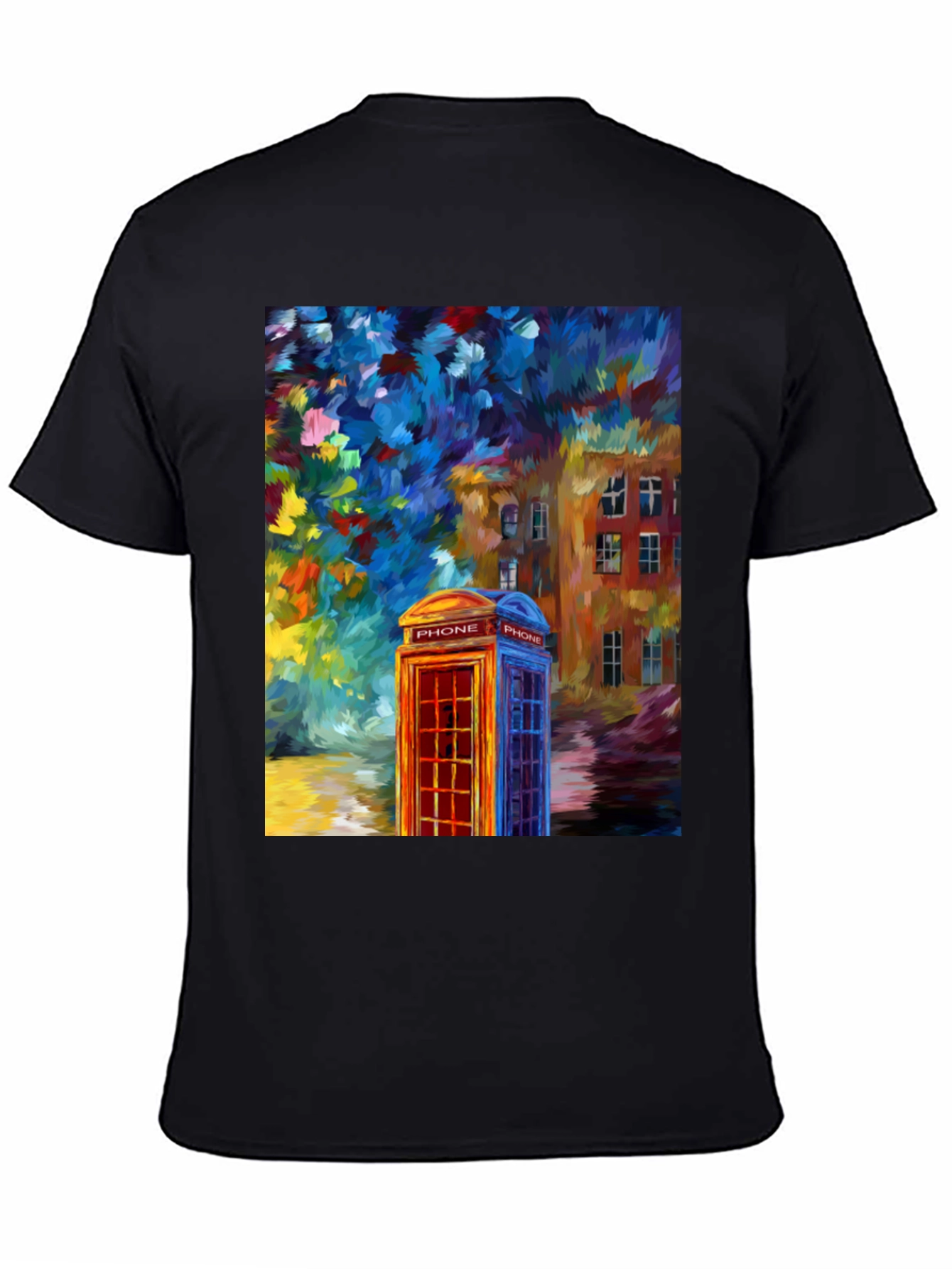 London Phone Booth Art T-Shirt