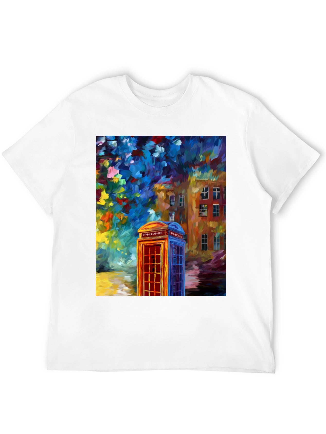 London Phone Booth Art T-Shirt