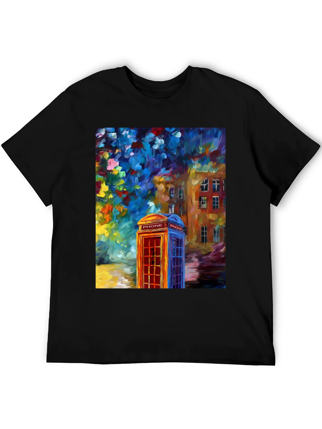 London Phone Booth Art T-Shirt