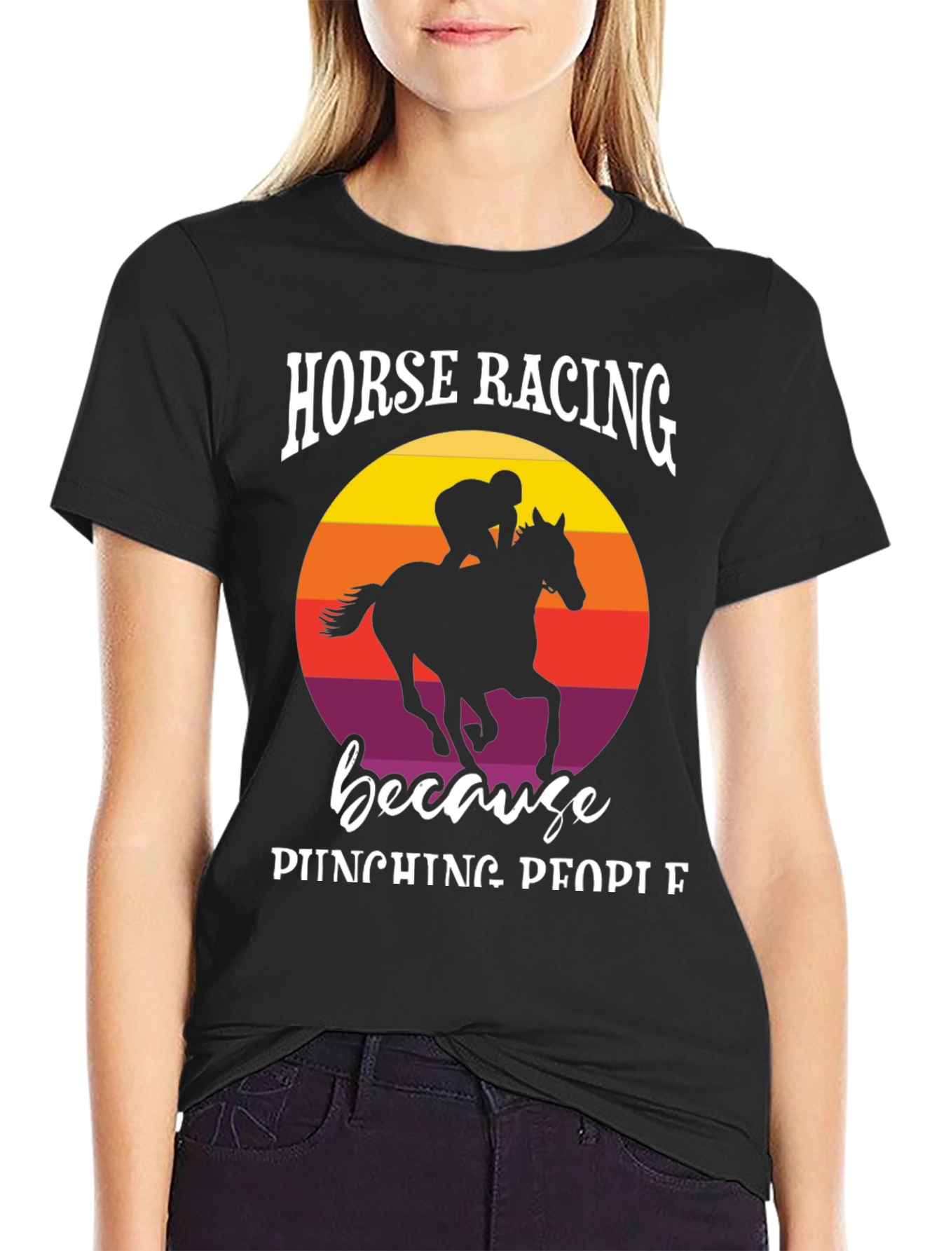 Horse Racing Because Punching People T-Shirt