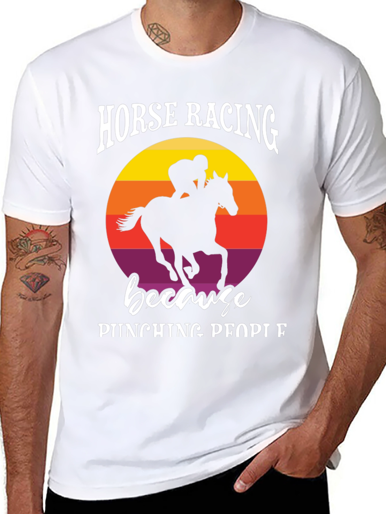 Horse Racing Because Punching People T-Shirt