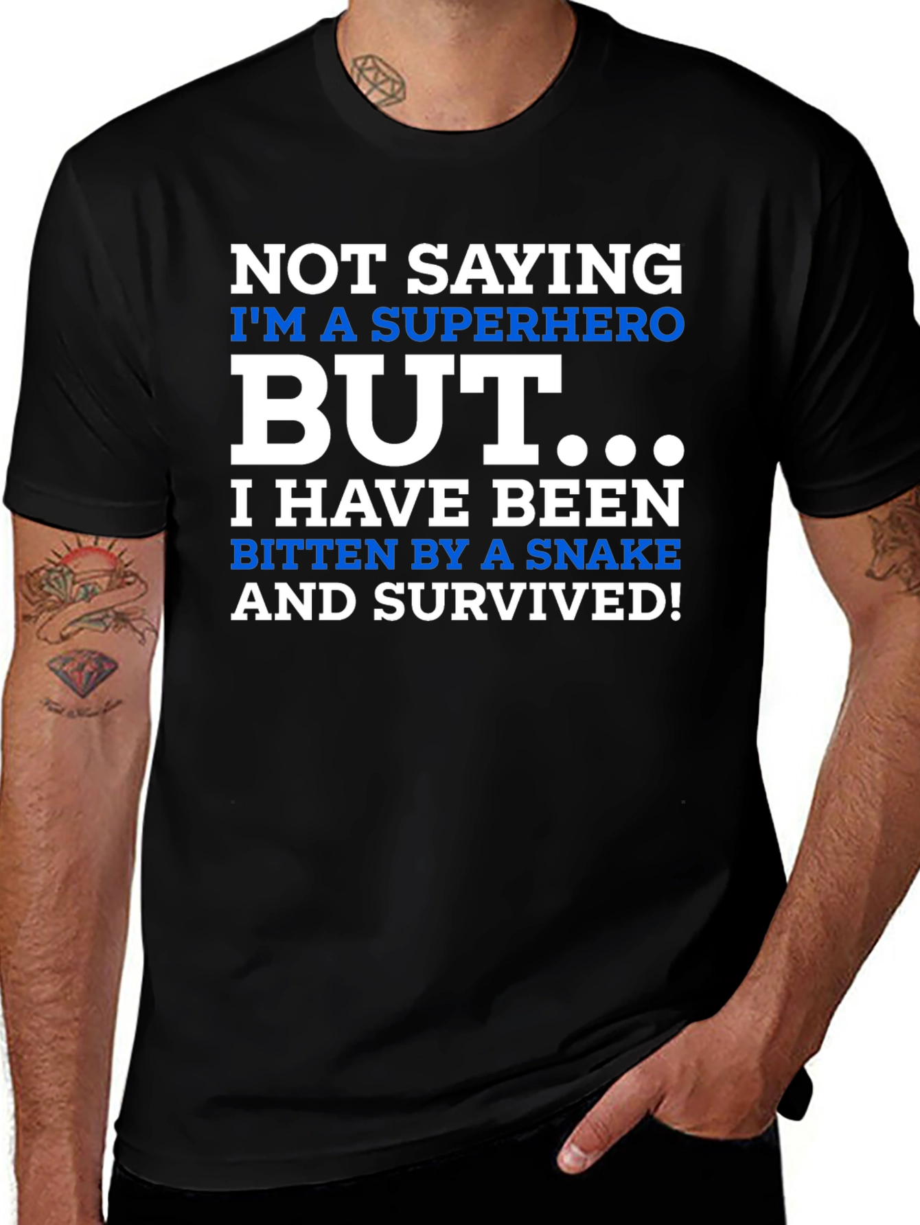 Superhero Snake Bite Survivor Novelty T-Shirt
