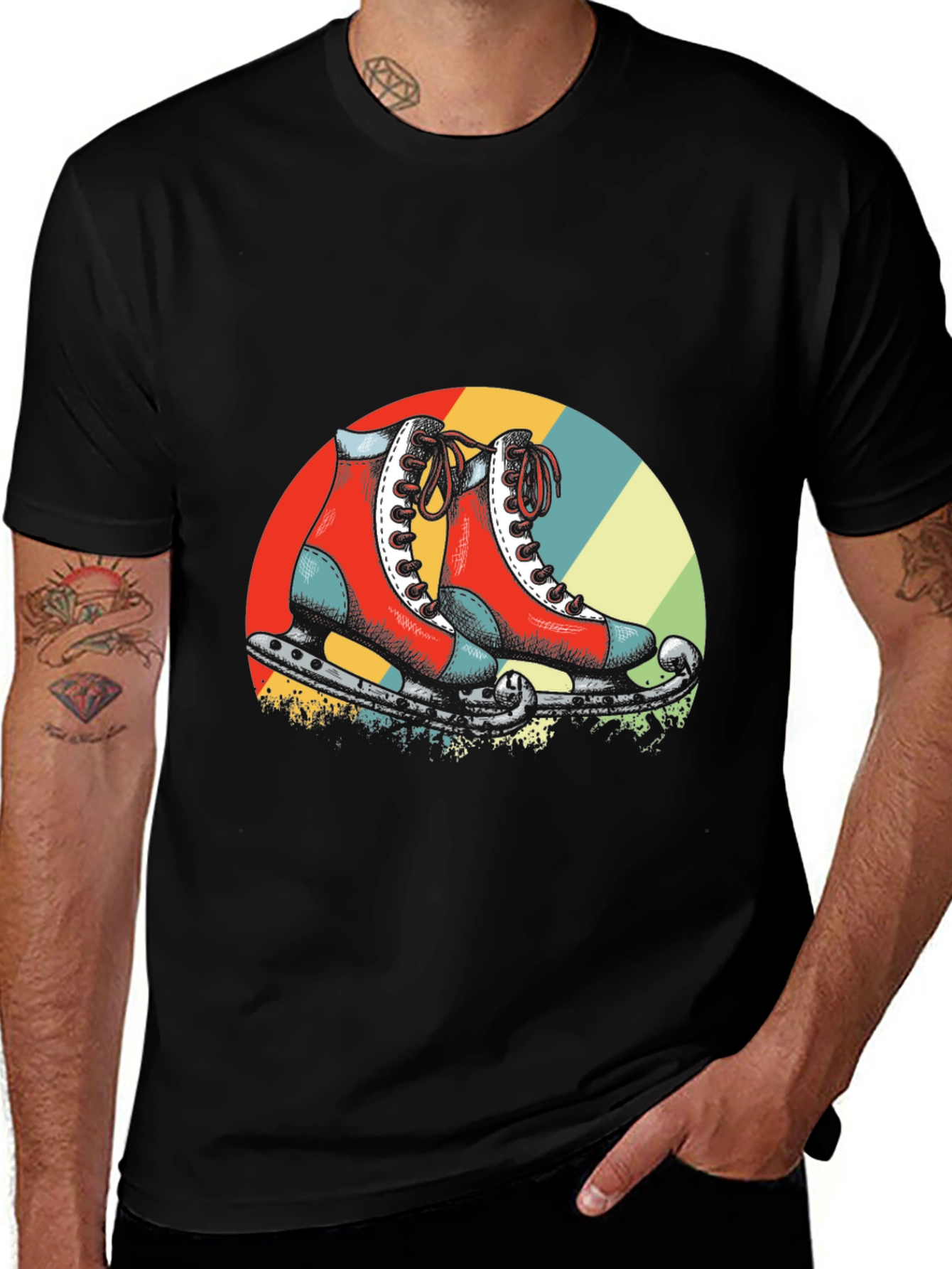 Retro Ice Skates Graphic Tee