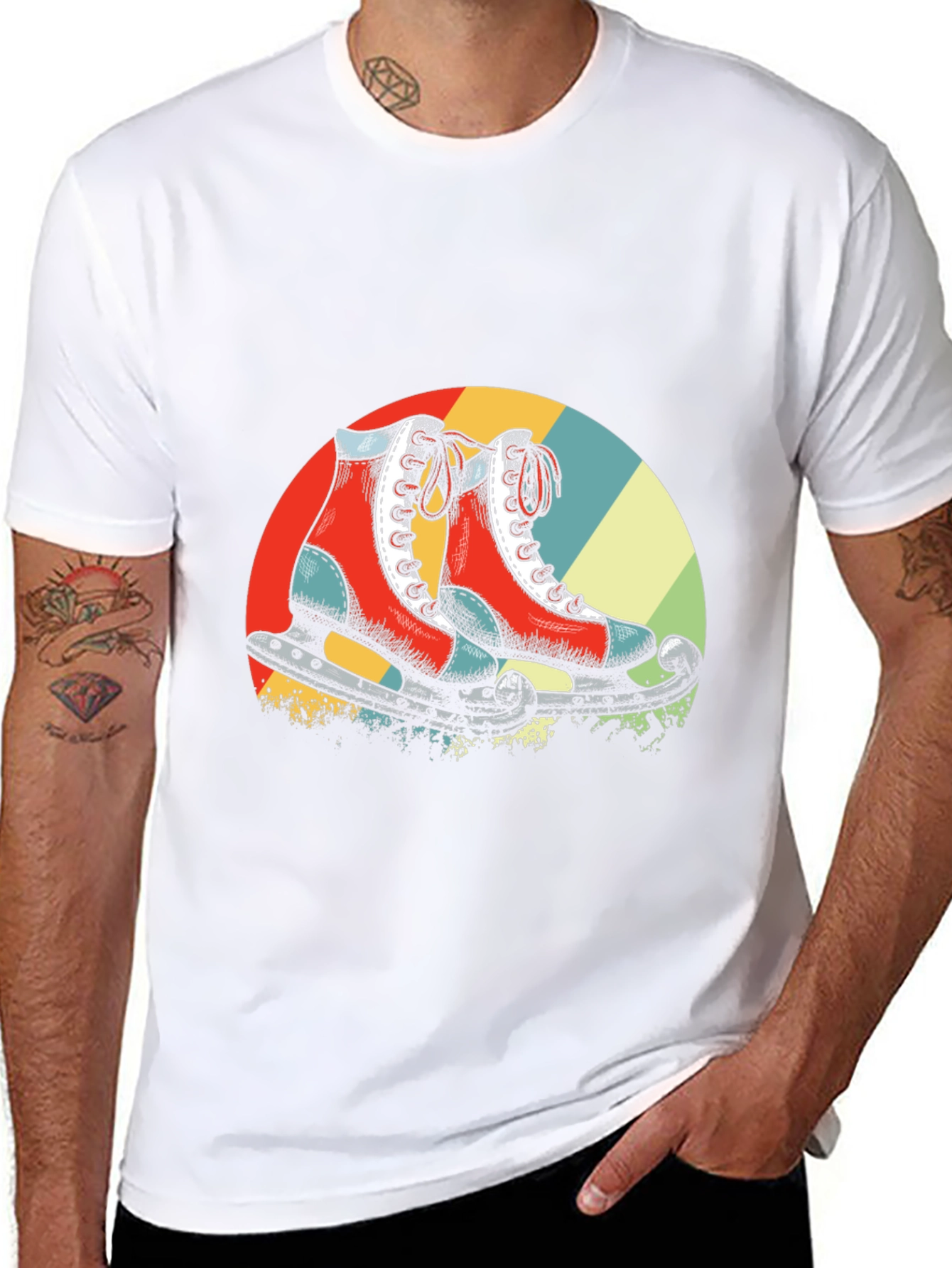Retro Ice Skates Graphic Tee