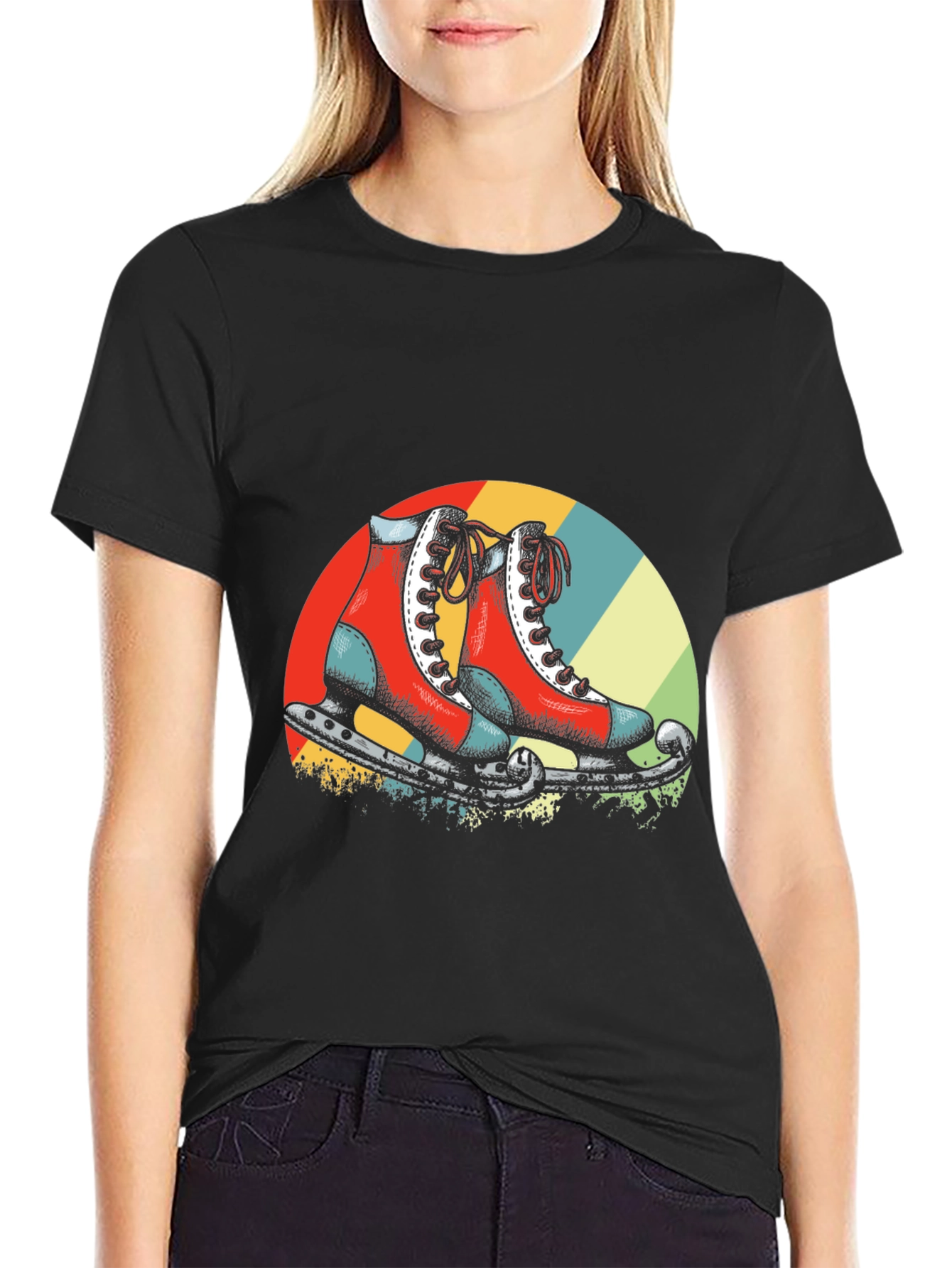 Retro Ice Skates Graphic Tee