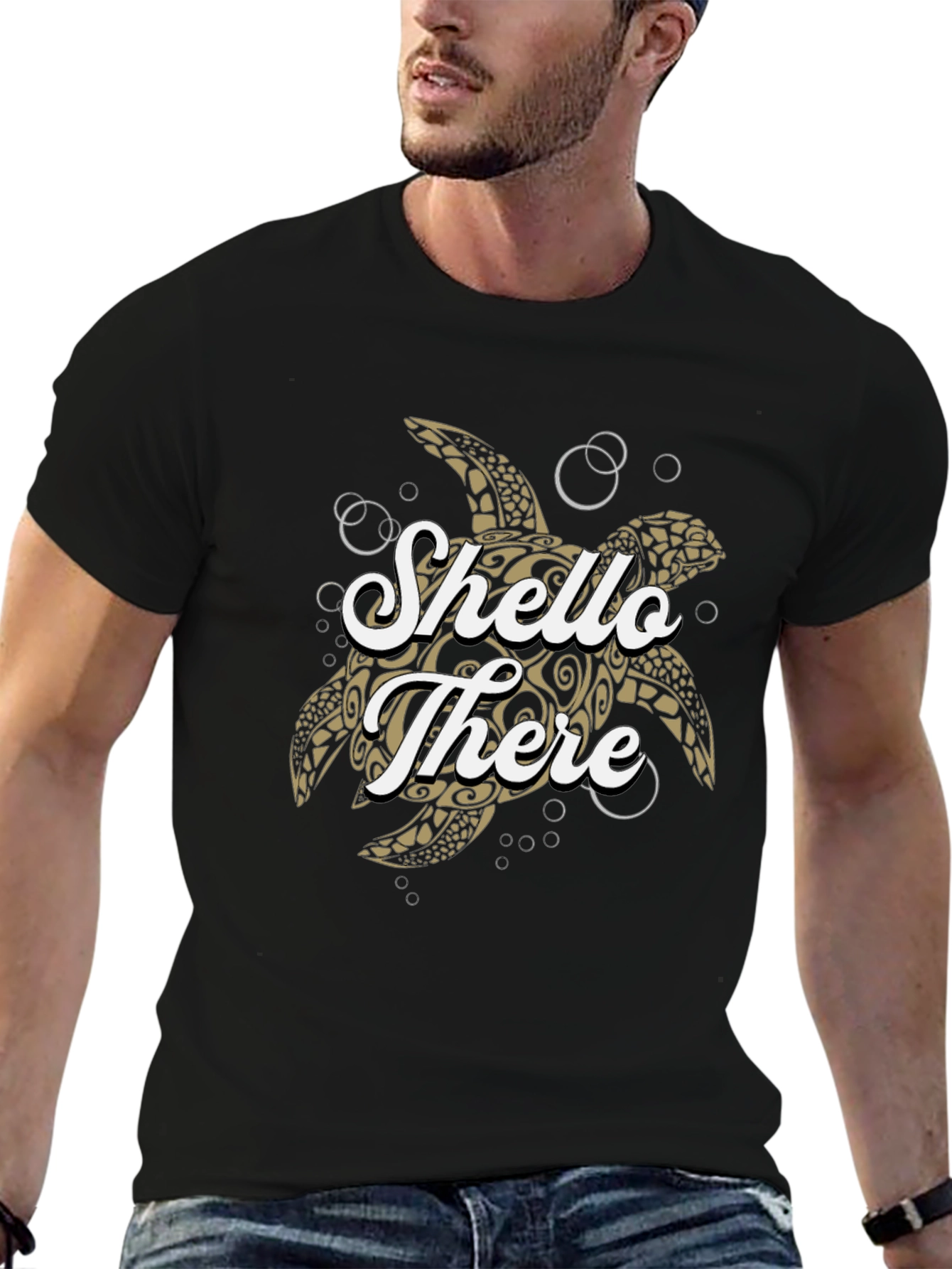 Shello There Turtle Graphic T-Shirt