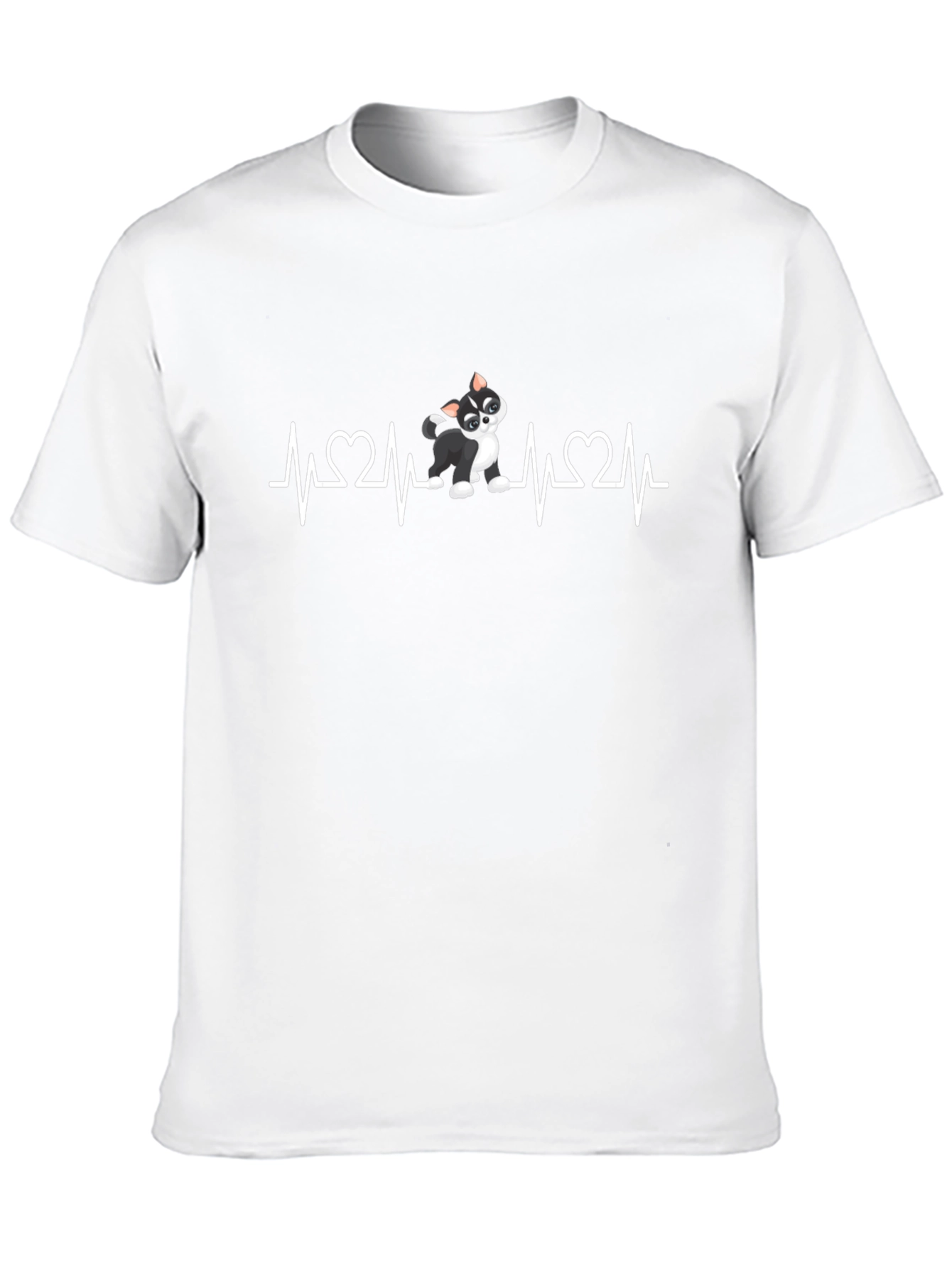 Dog Heartbeat T-Shirt - Black