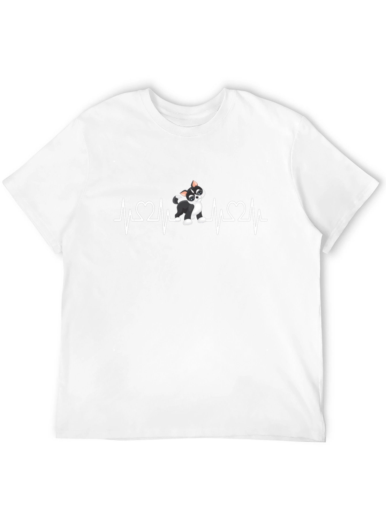 Dog Heartbeat T-Shirt - Black