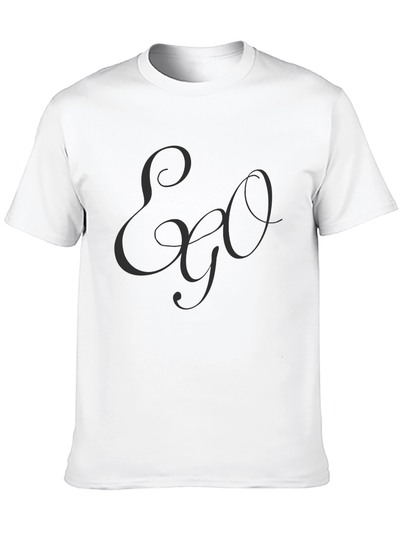 Ego Graphic Print Black Casual Tee
