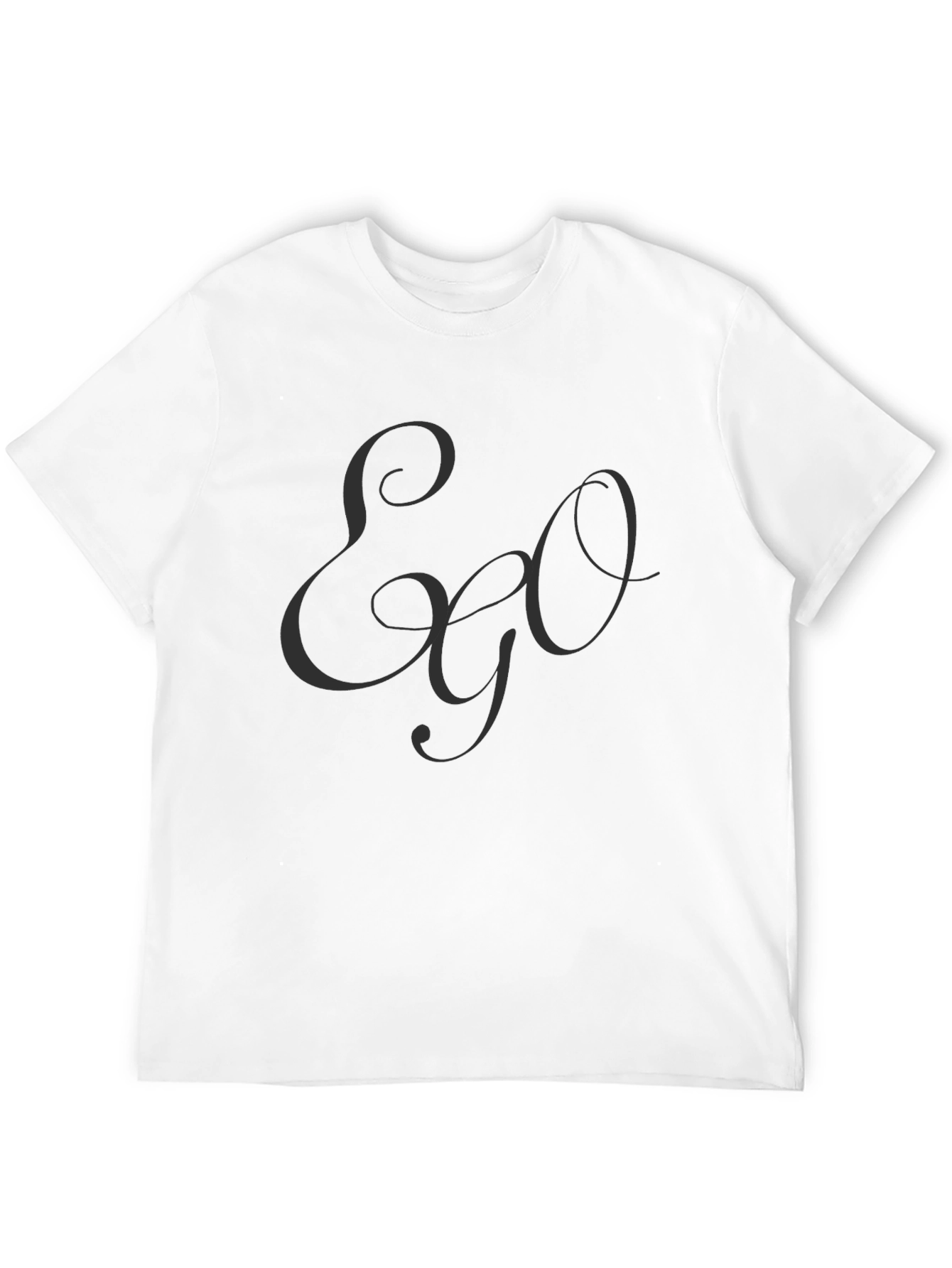Ego Graphic Print Black Casual Tee