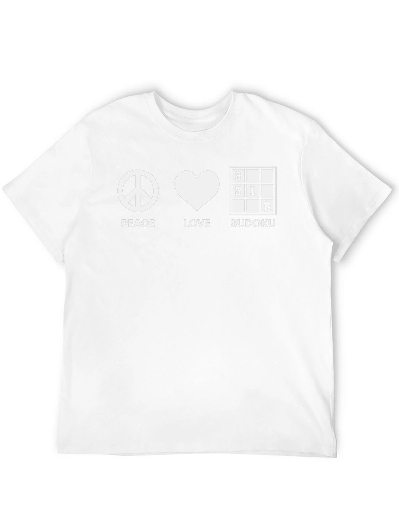 Peace Love Sudoku T-Shirt - Unique Puzzle Tee